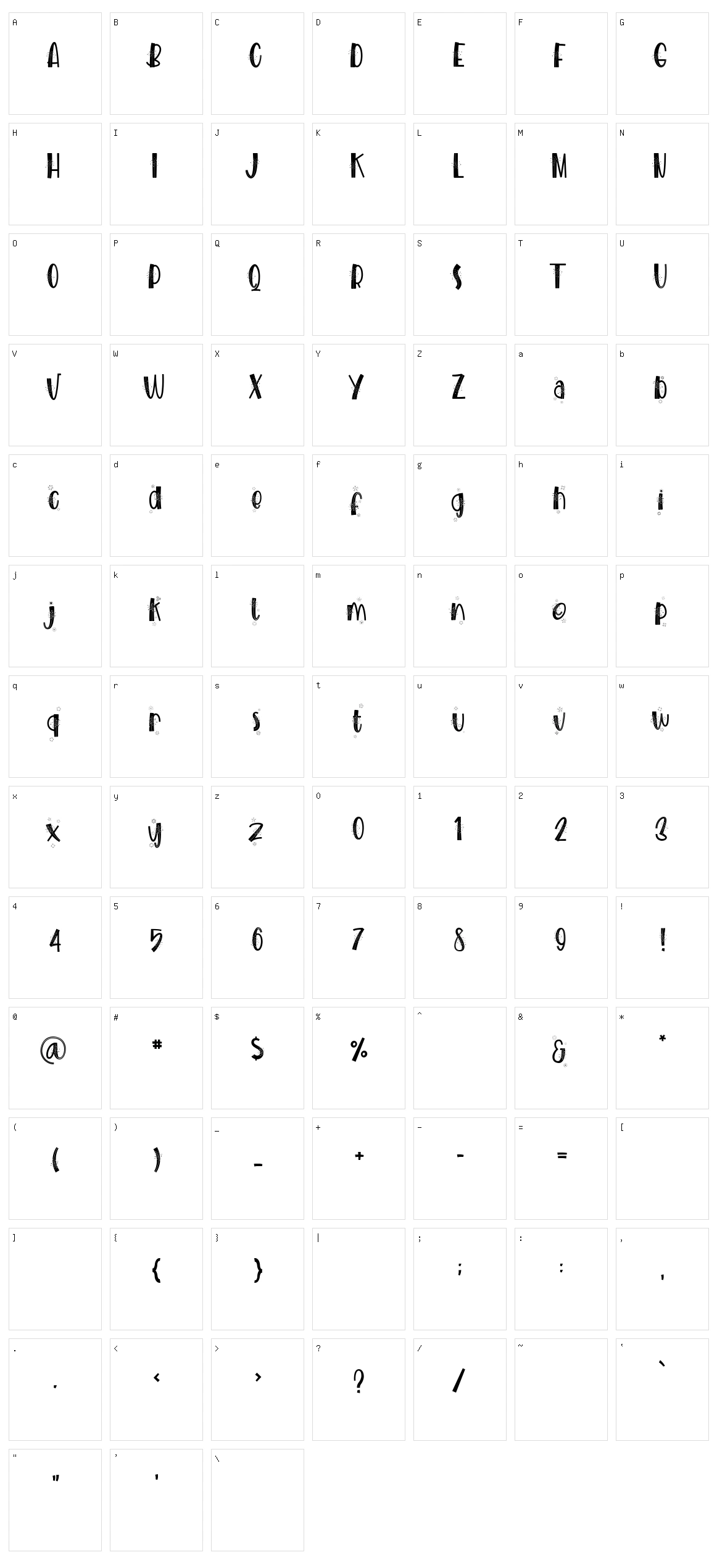 Blinkies Character Set