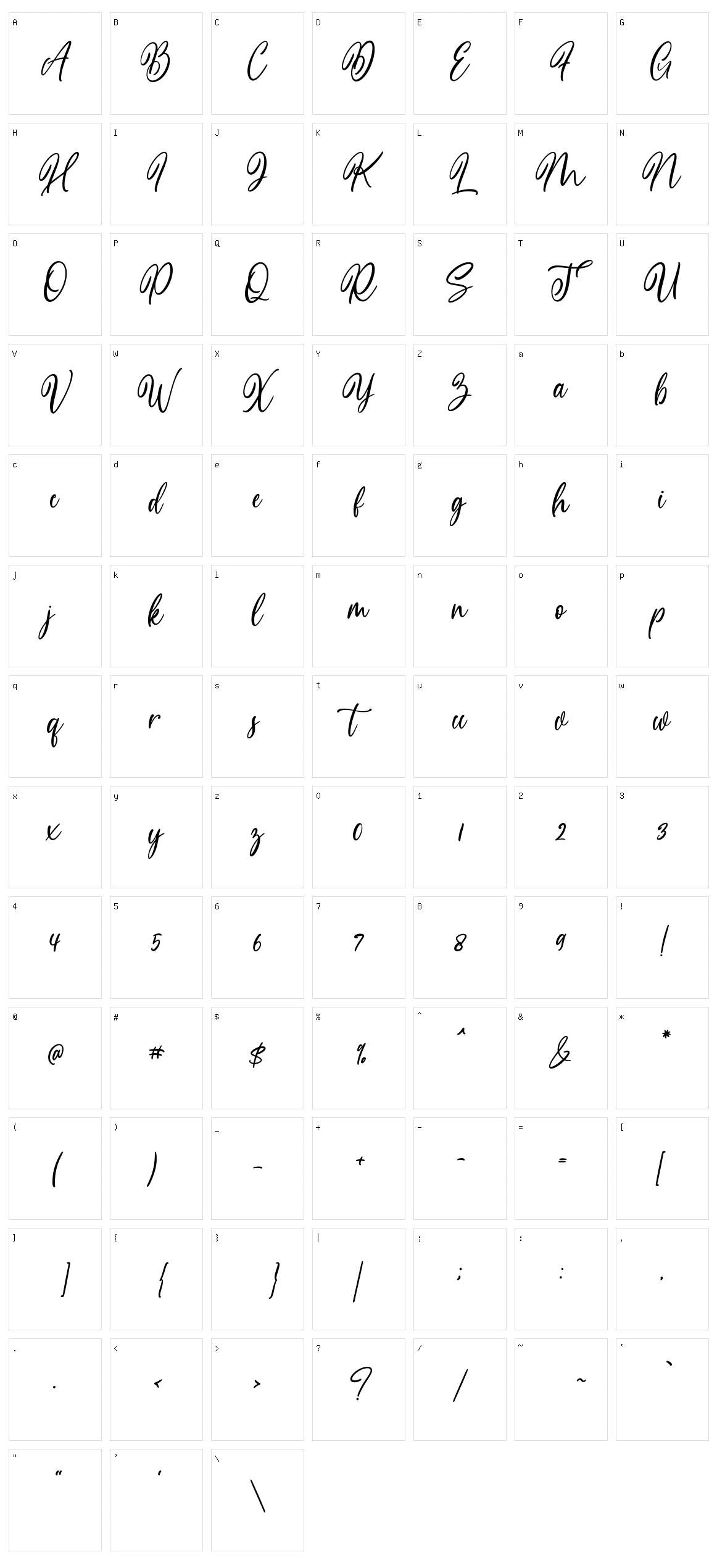 Medalion Character Set