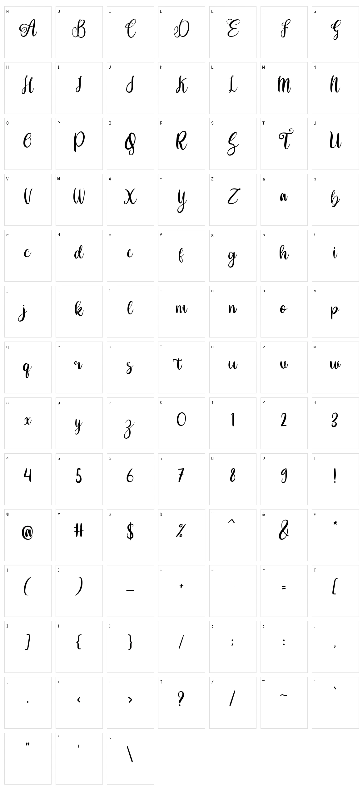 Melodia Character Set