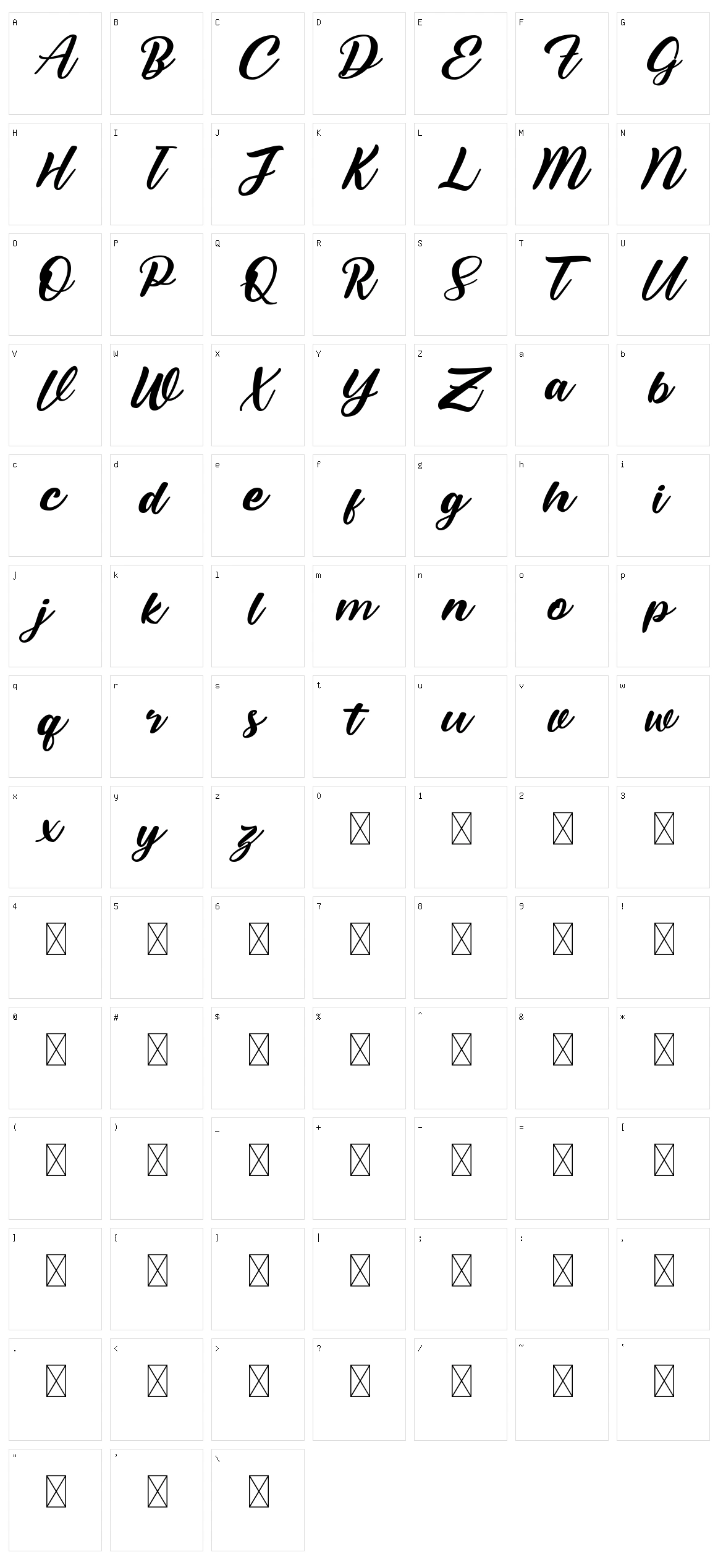 Melonday Character Set