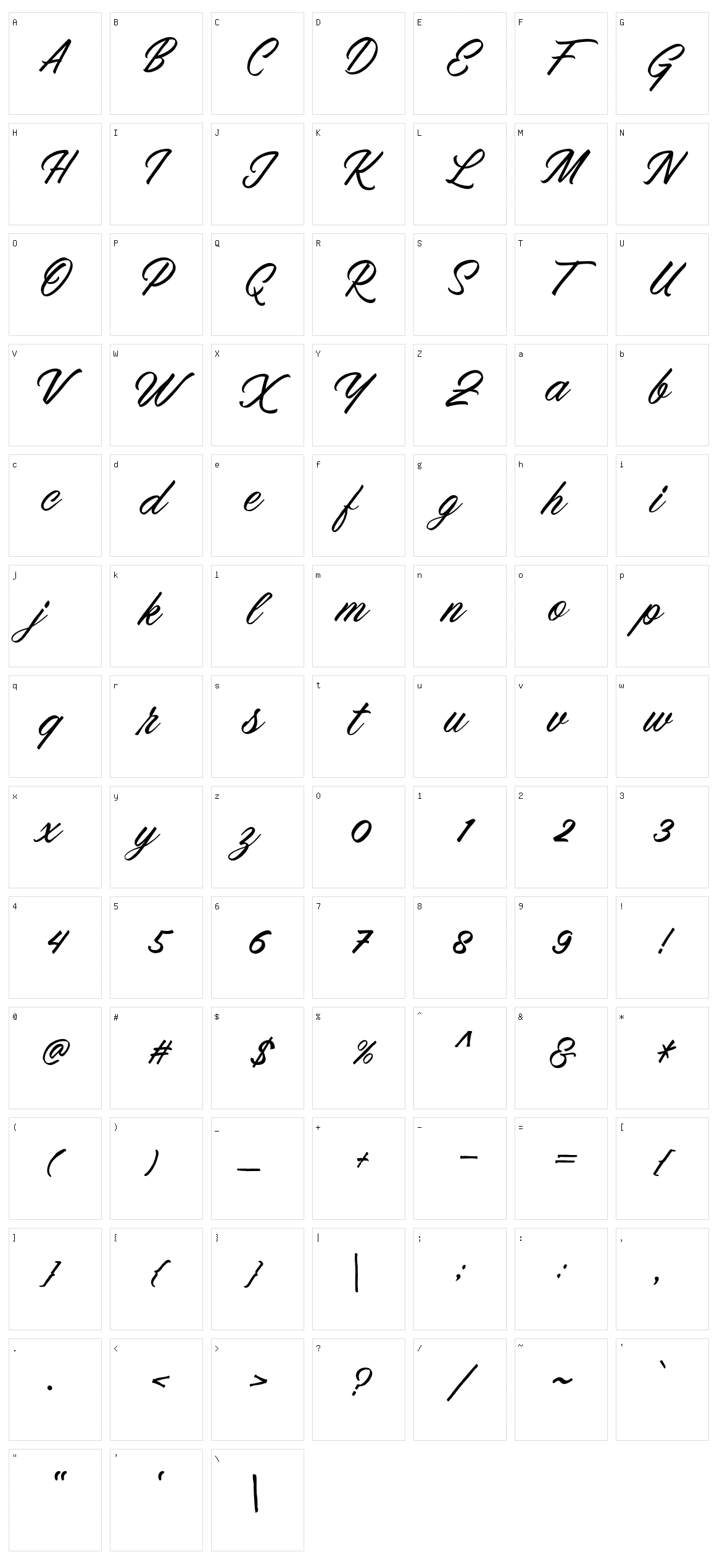 Menleader Character Set