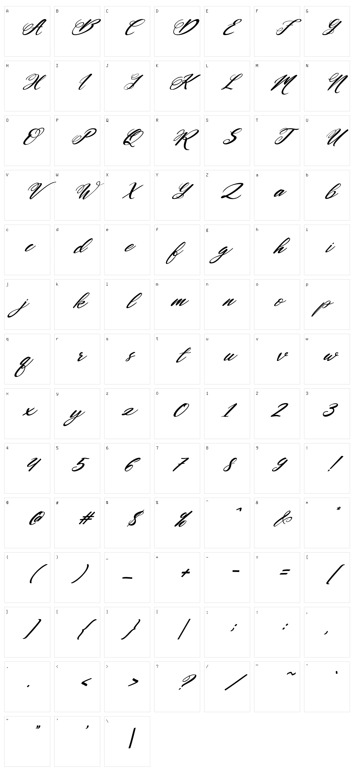 Mickylet Character Set