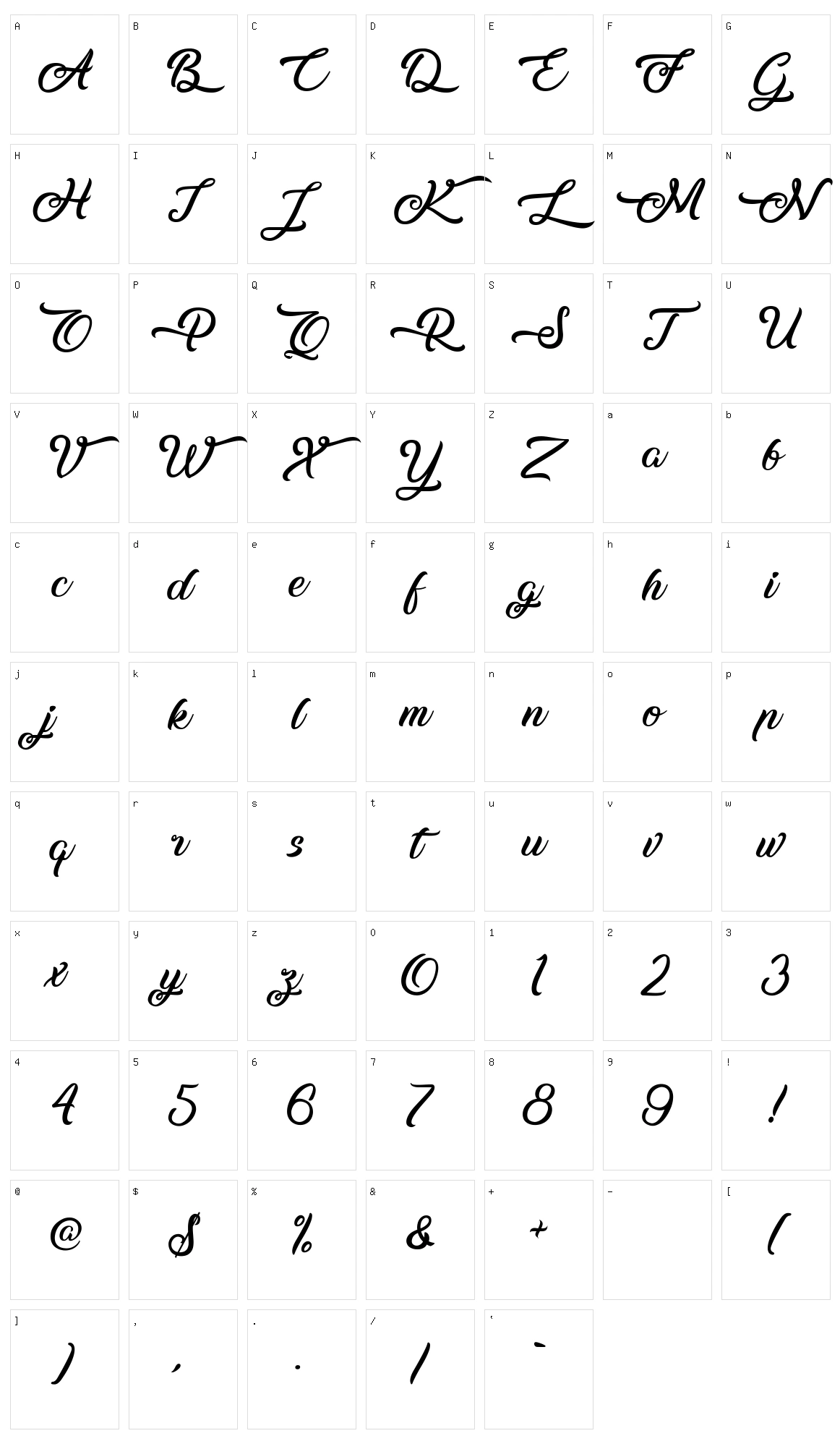 Midnight Bangkok Character Set