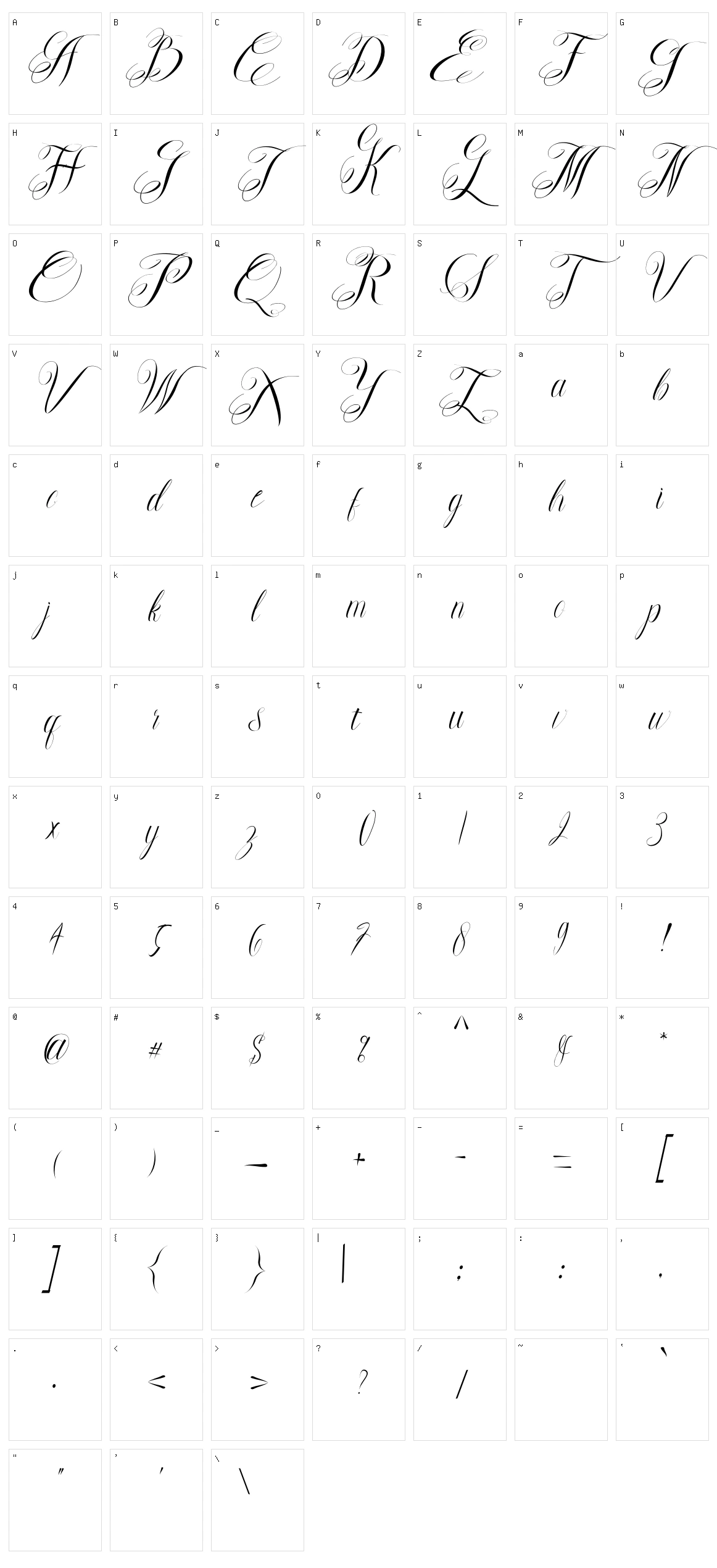 Mikiland Character Set