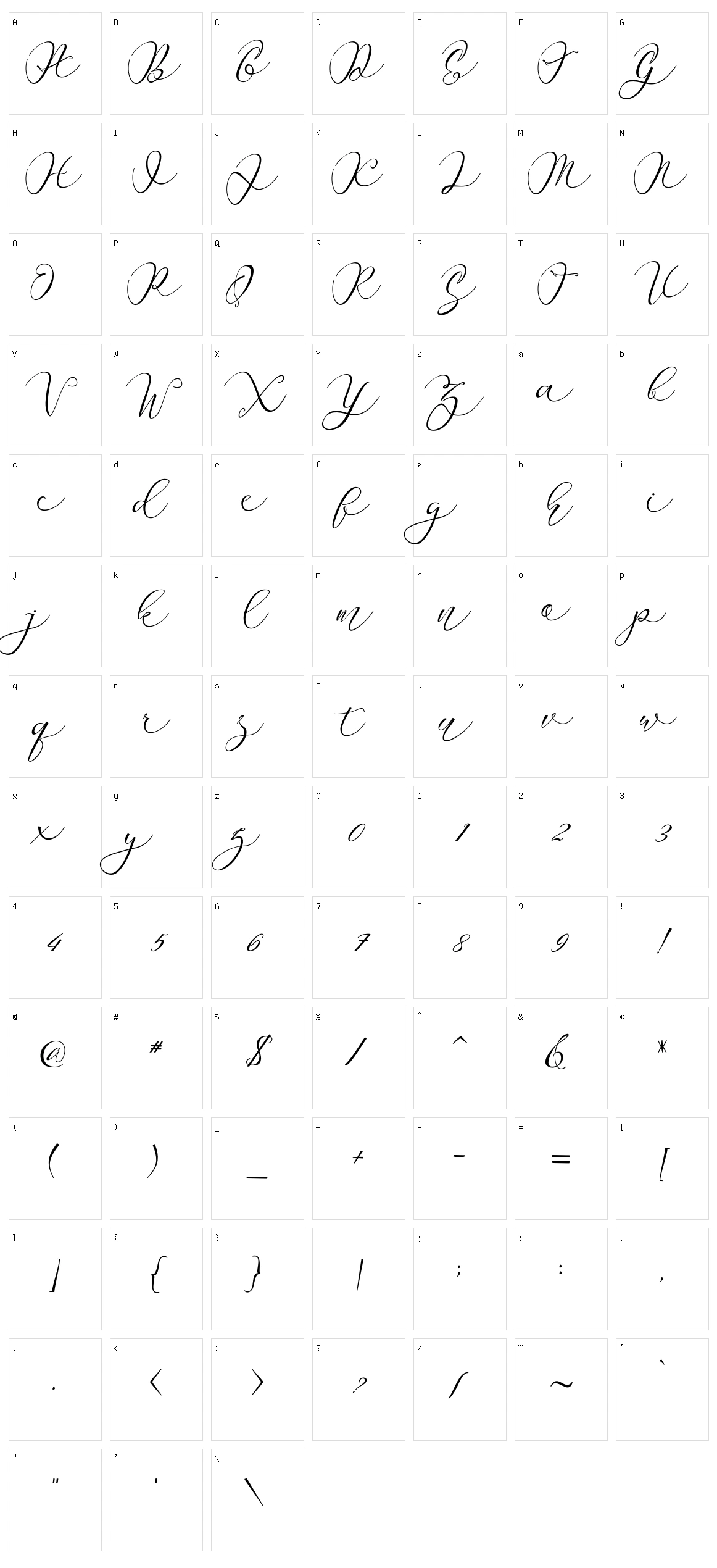 Miracle Character Set