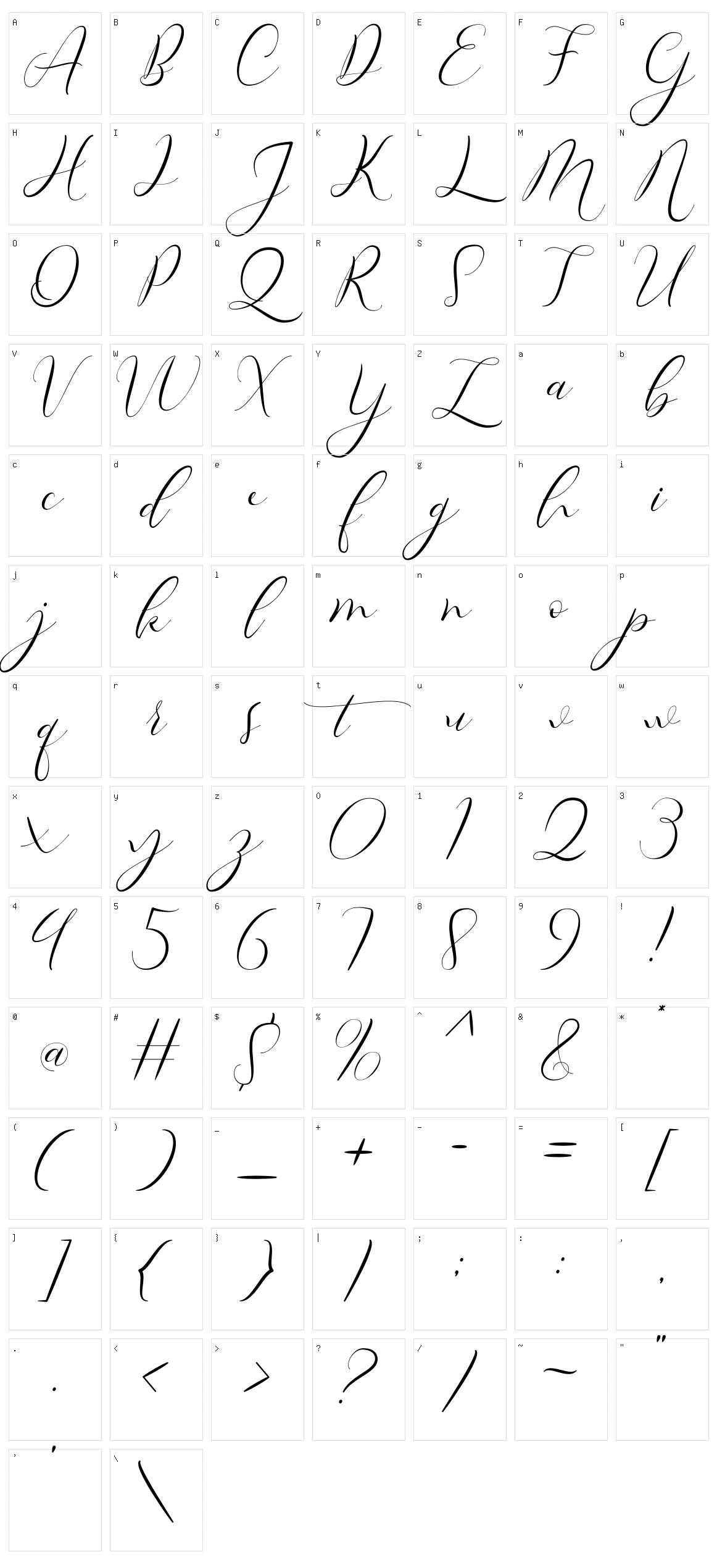 Misterlove Character Set