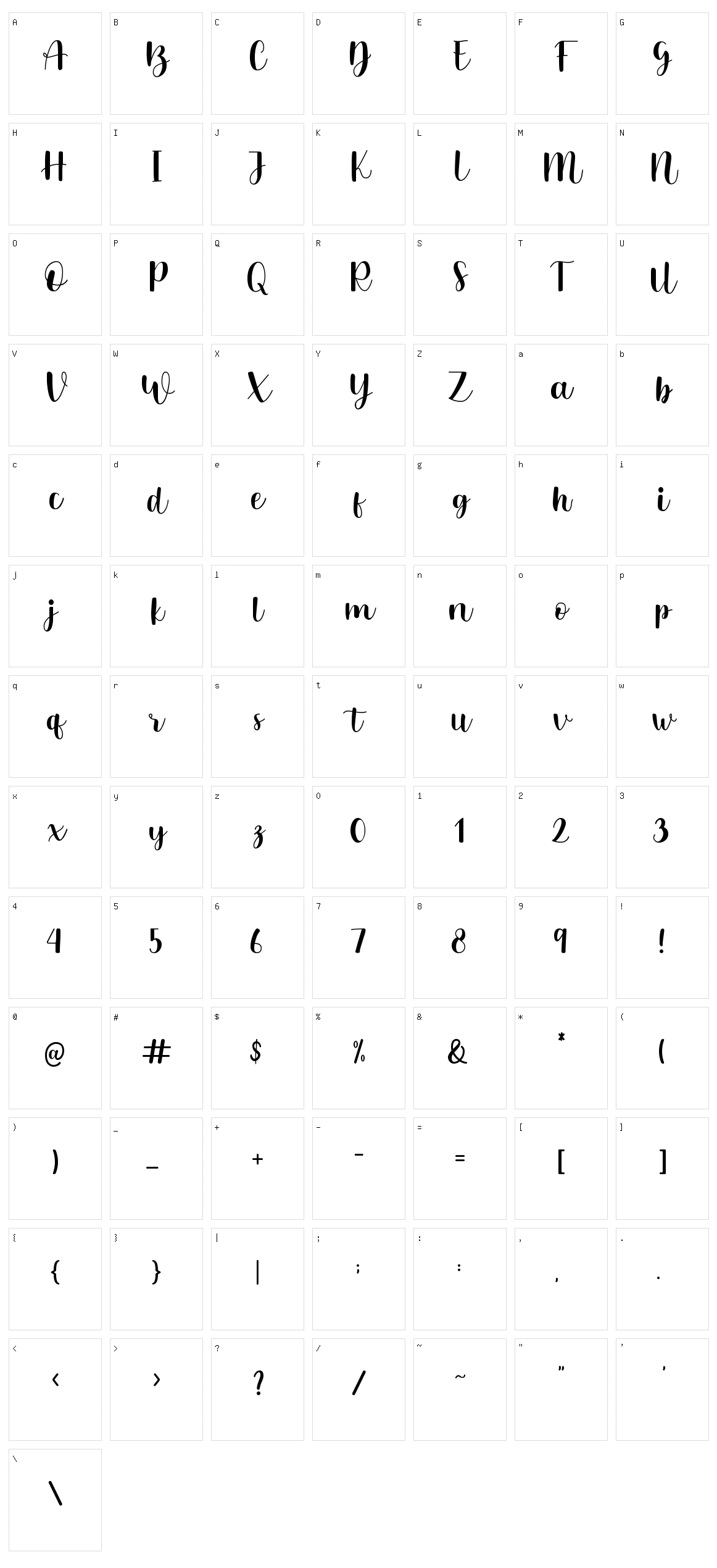 Mitta Sweety Character Set