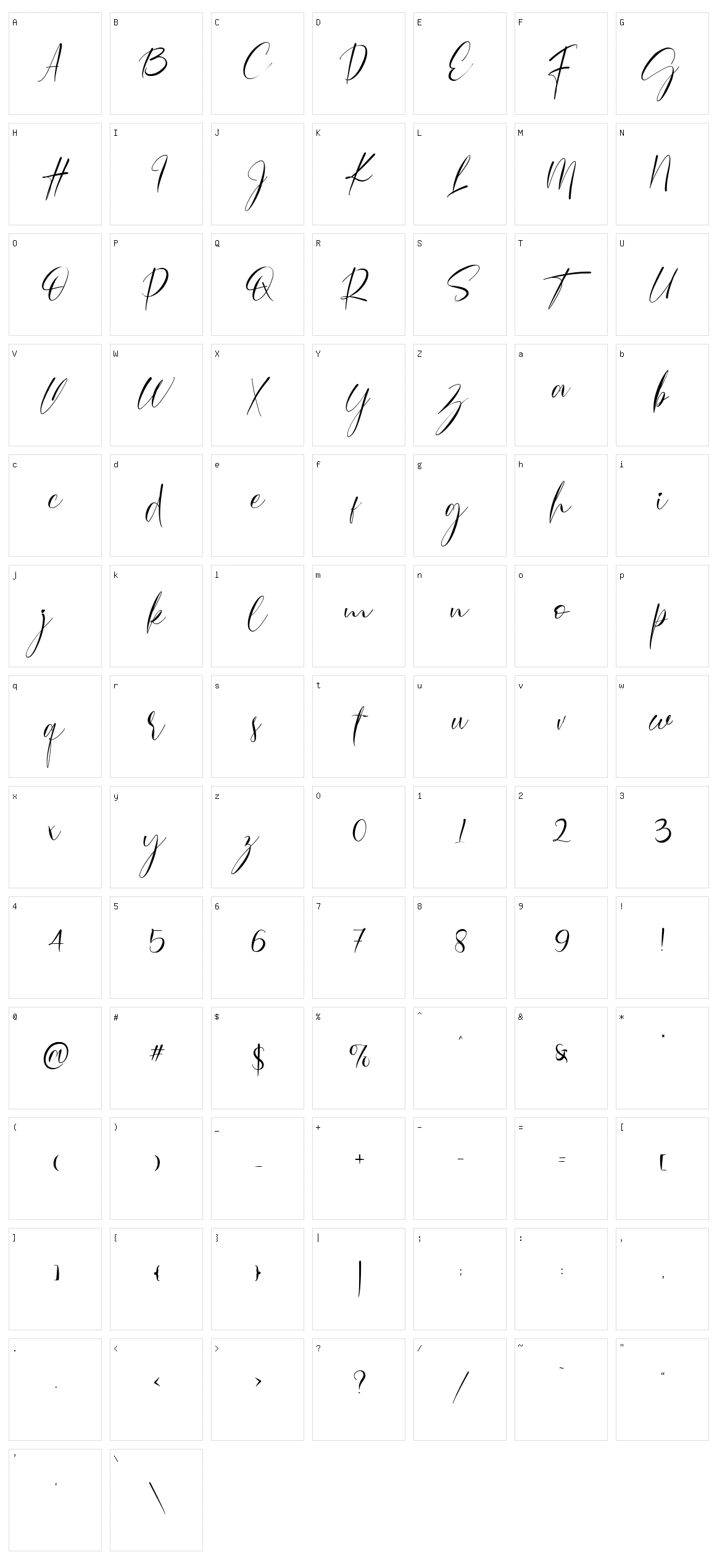 Mollitha Character Set