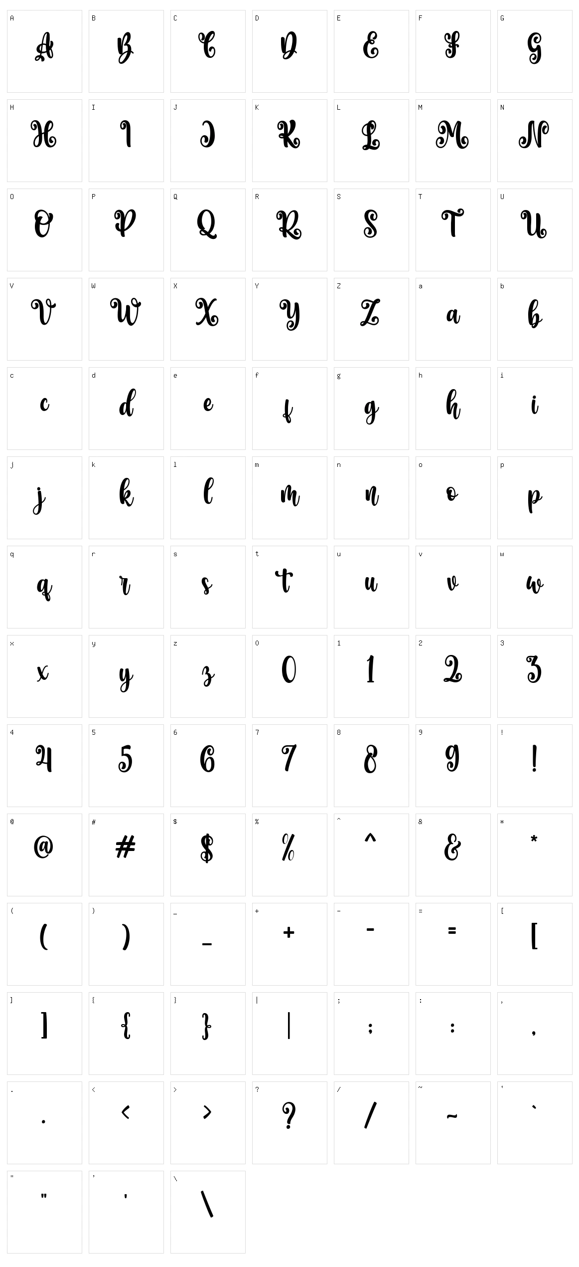 Monitha Character Set