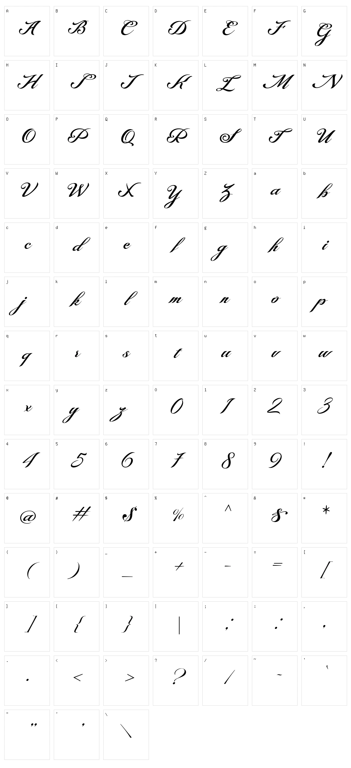 Montante Character Set