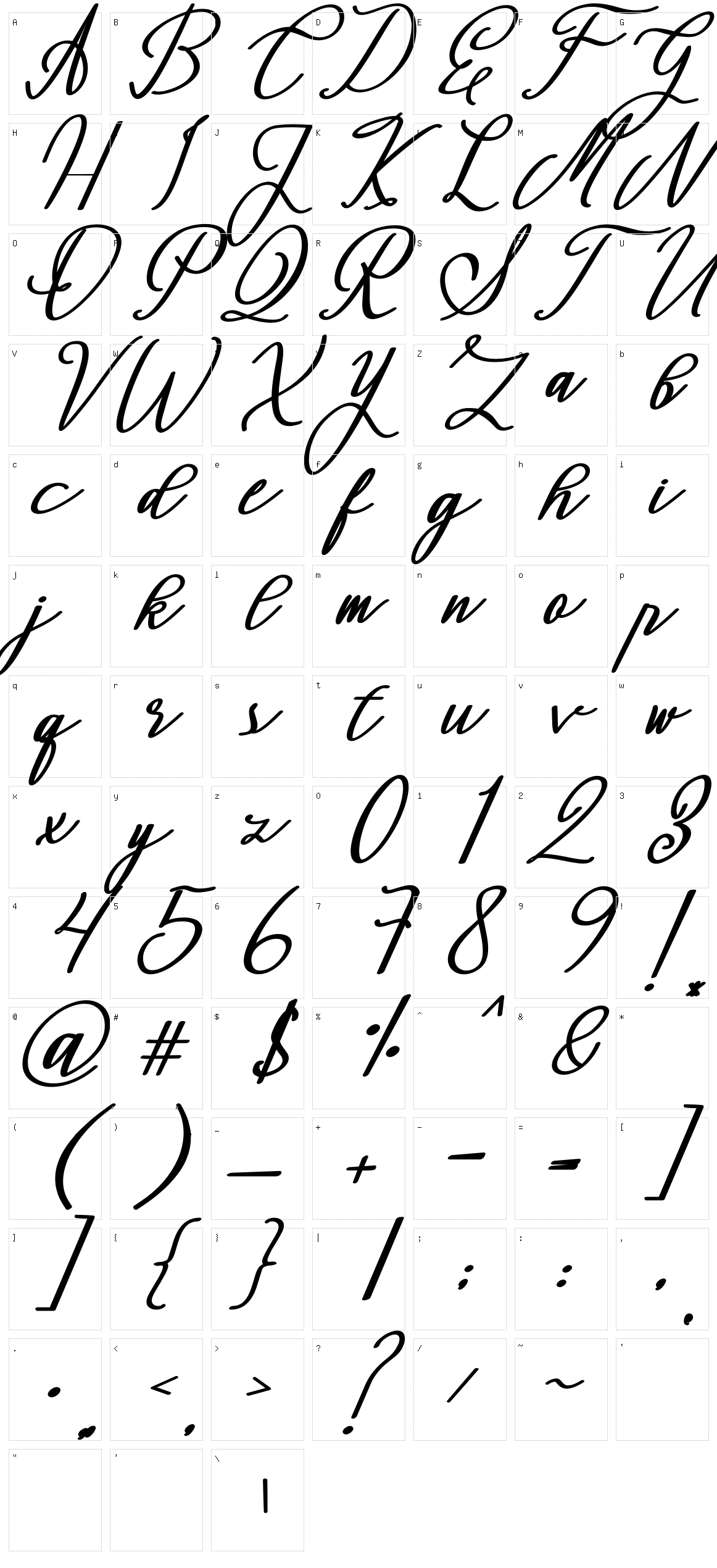 Montapallier Character Set