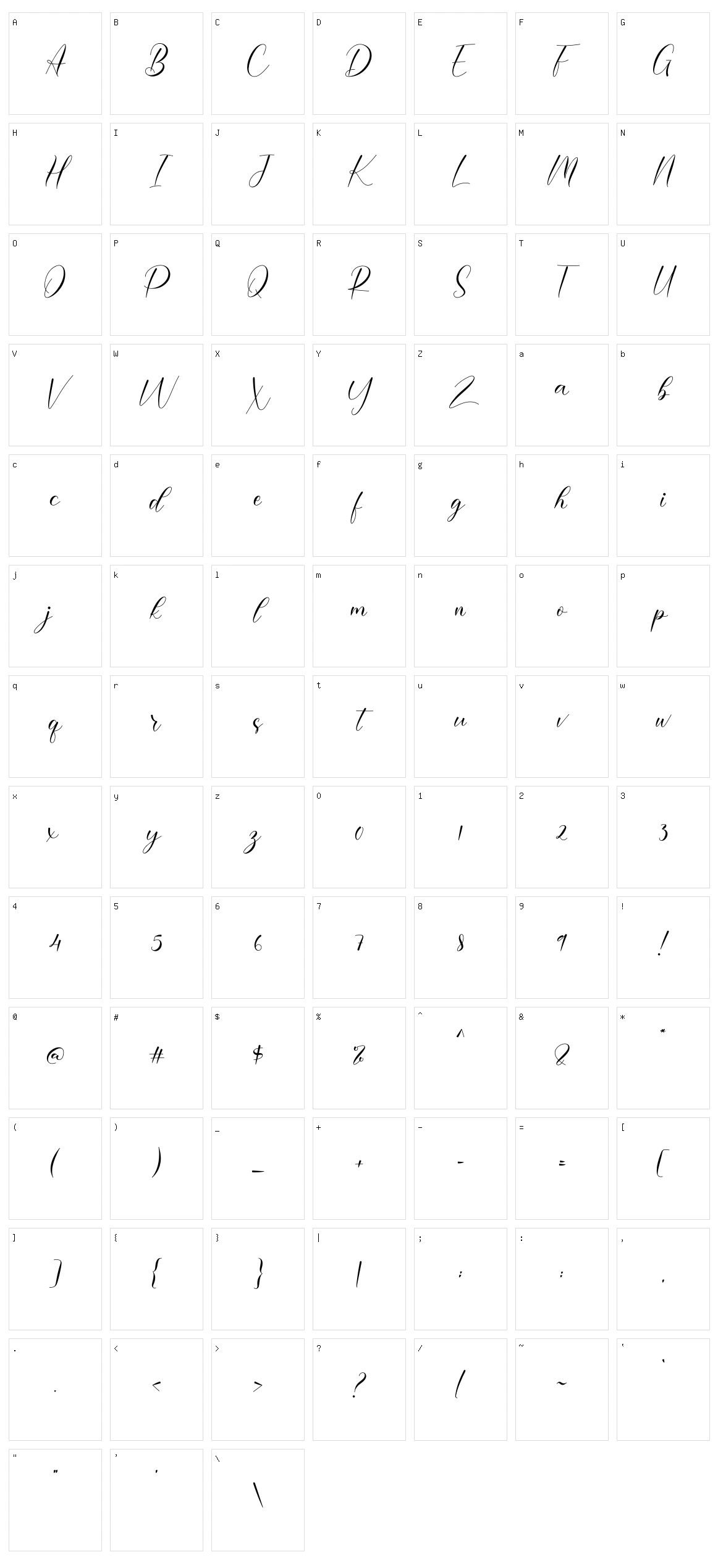 Morelove Character Set