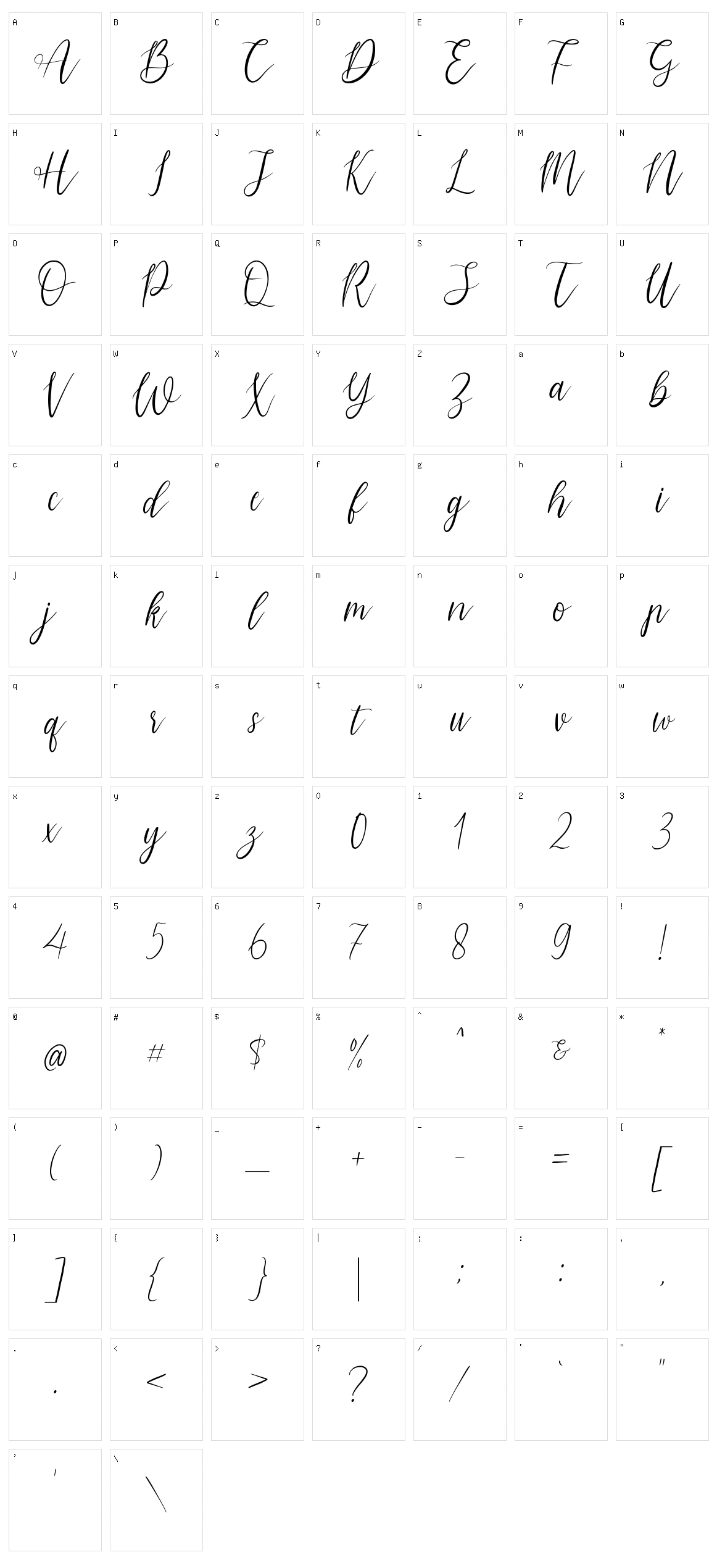 Morpline Character Set