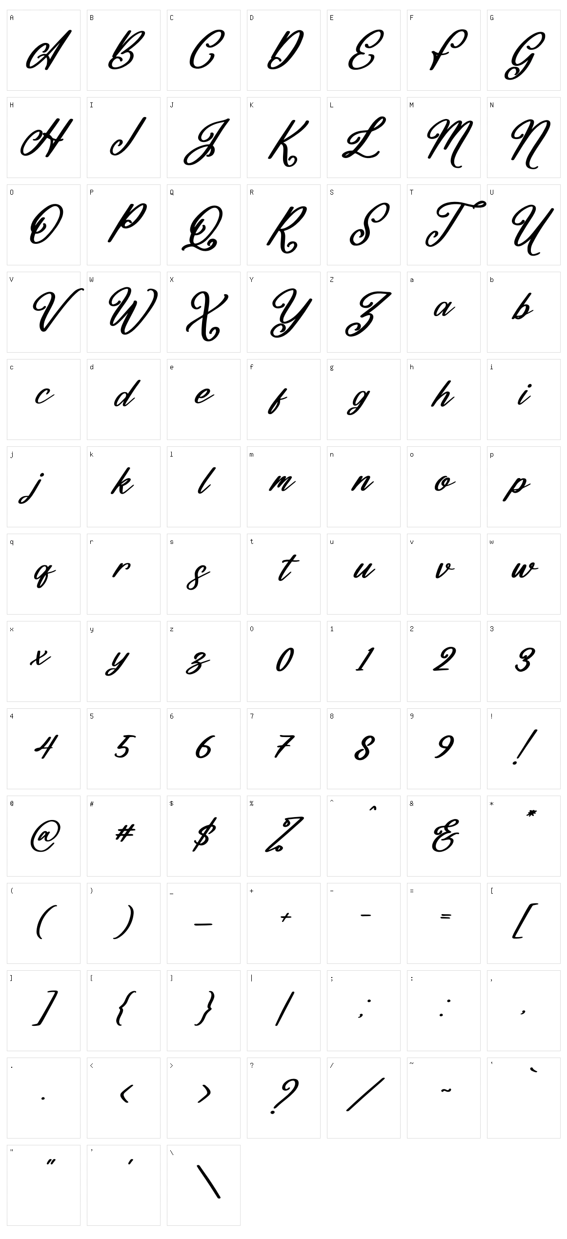 Mountain Brilliant Character Set