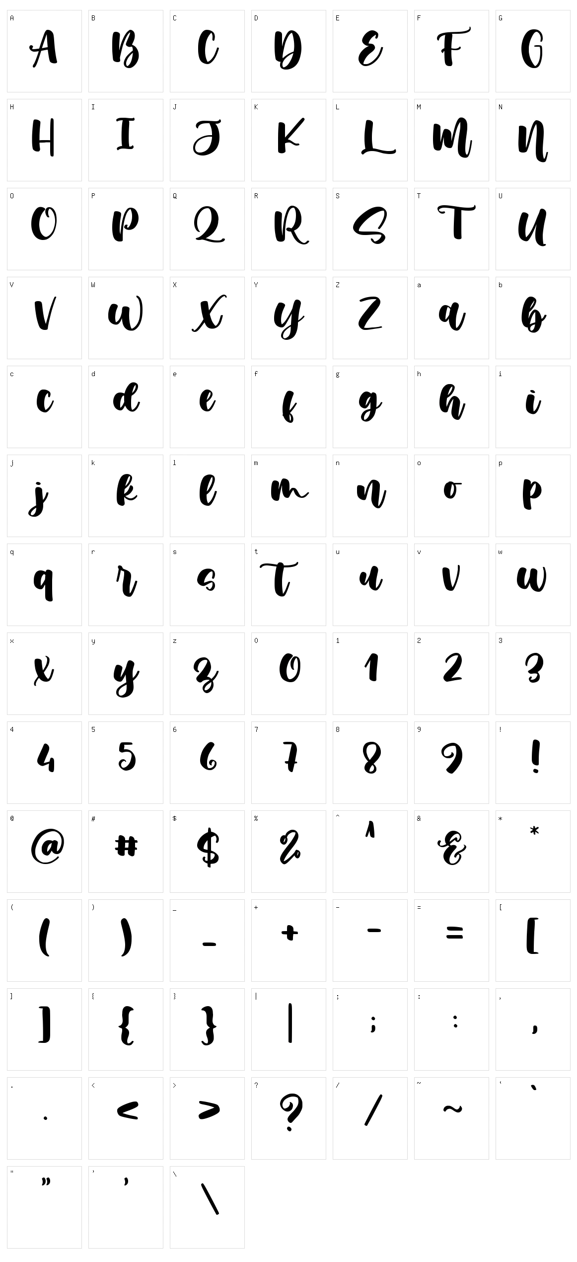 Muthiara Character Set