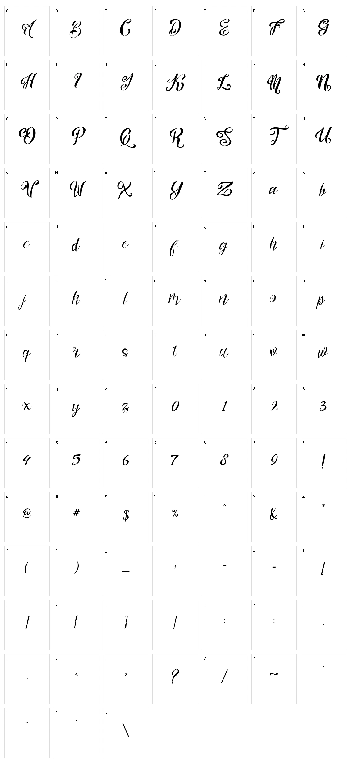 Nalicha Character Set