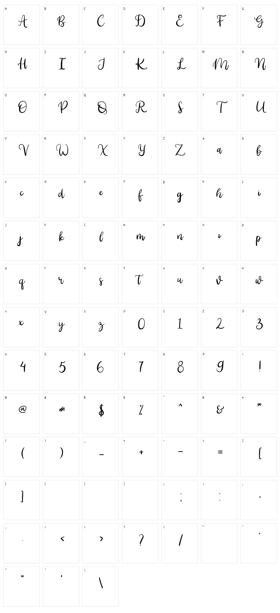 Nathiya Character Set
