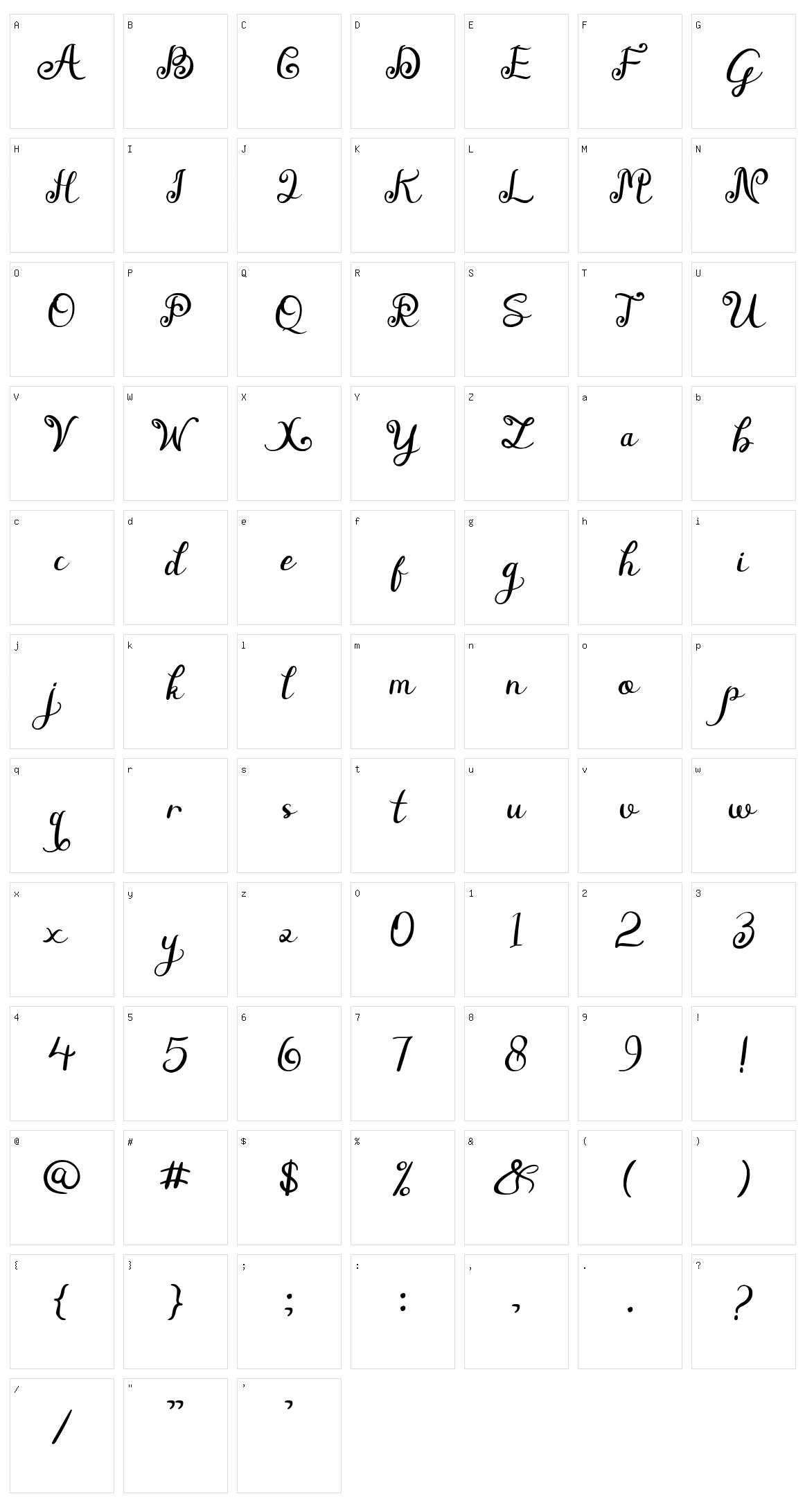 Nayshilla Character Set