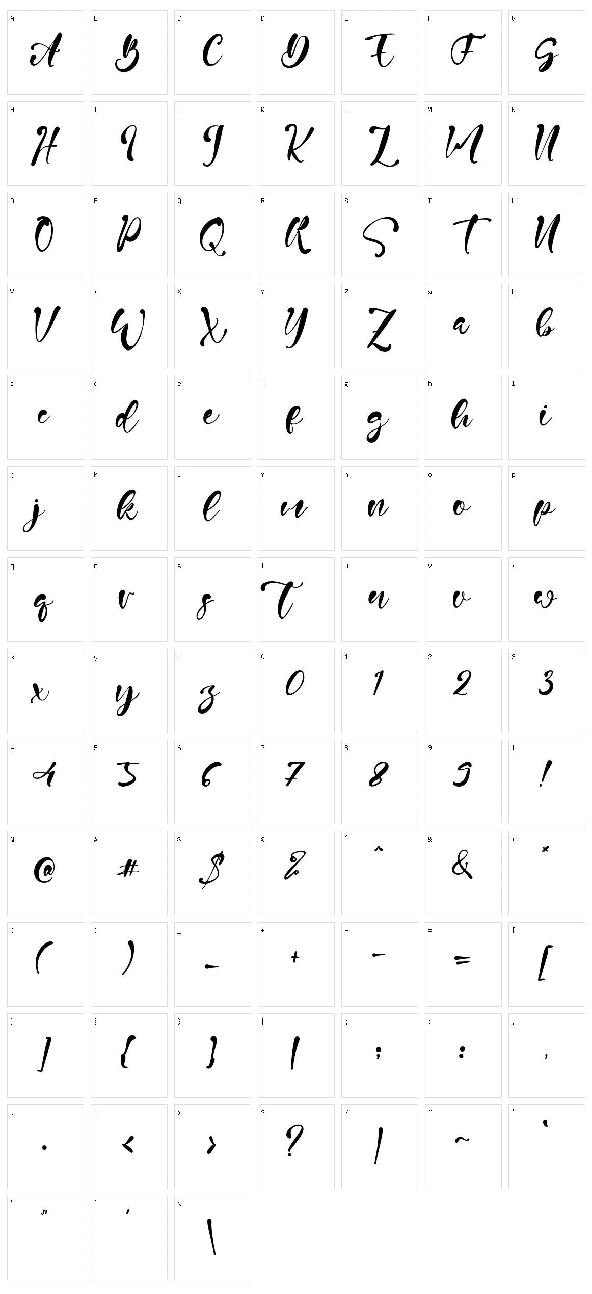 Nelville Character Set