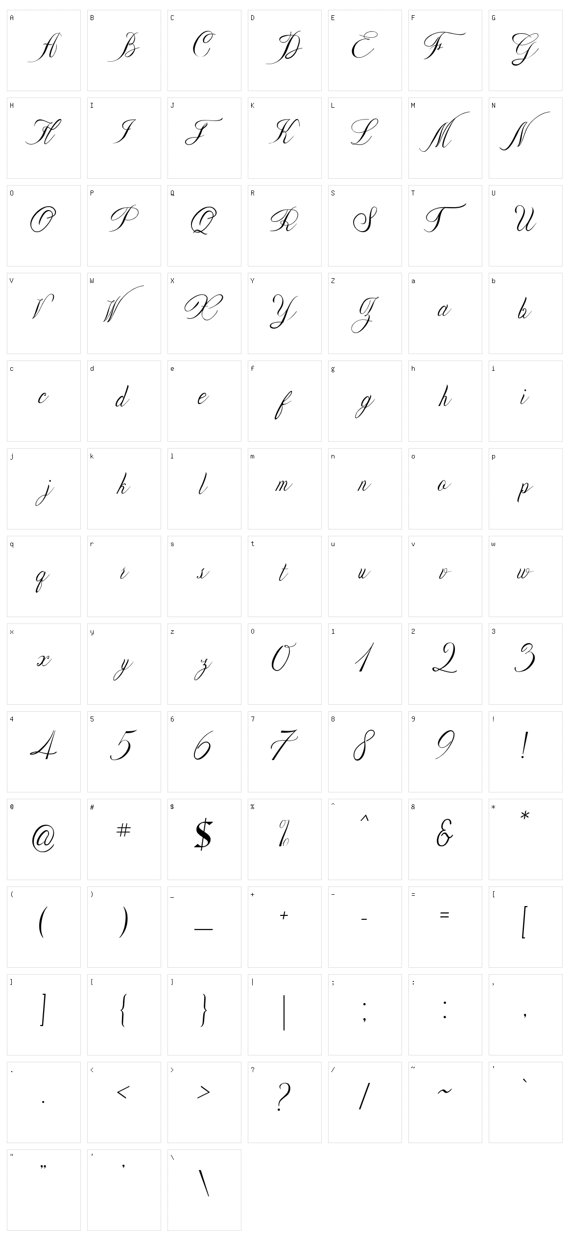 Netnite Character Set