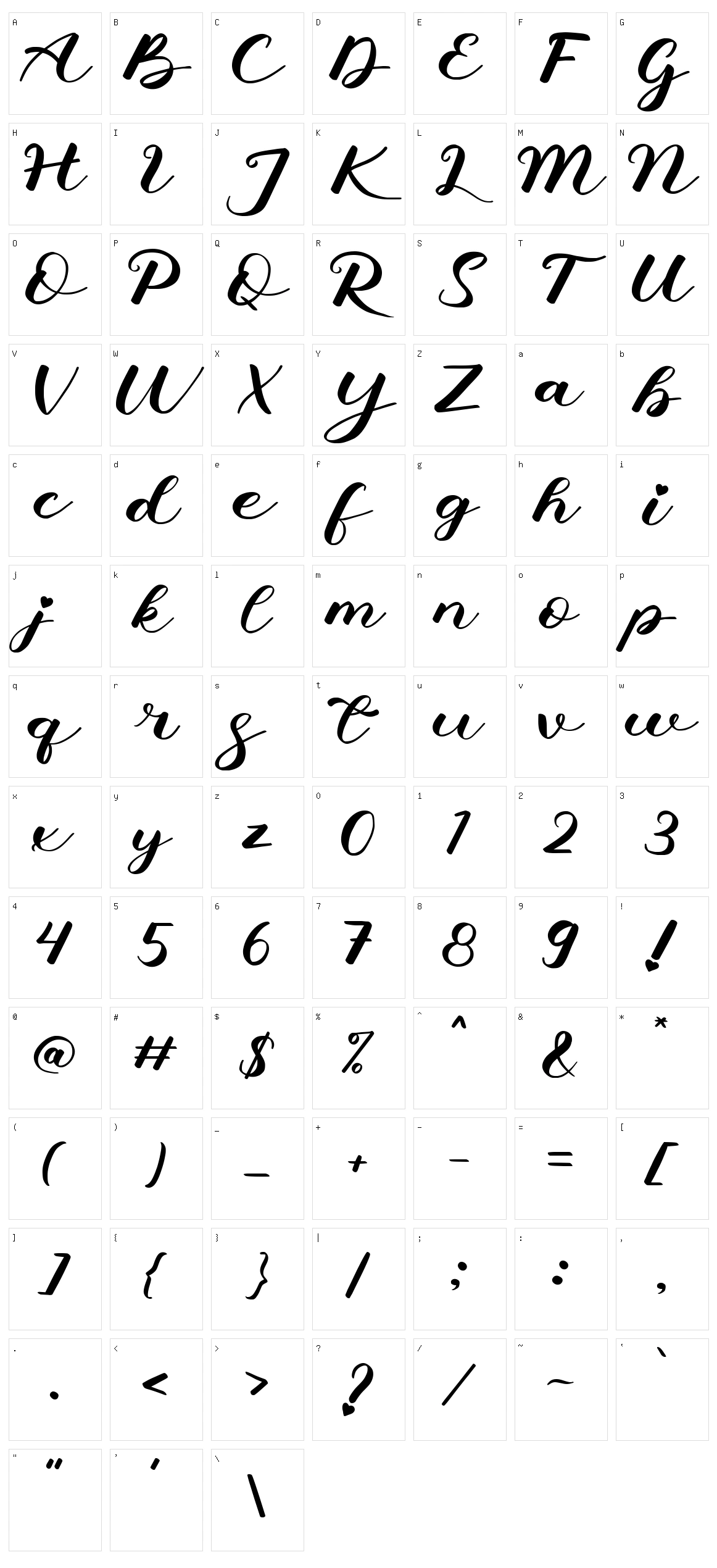 Niliya Character Set