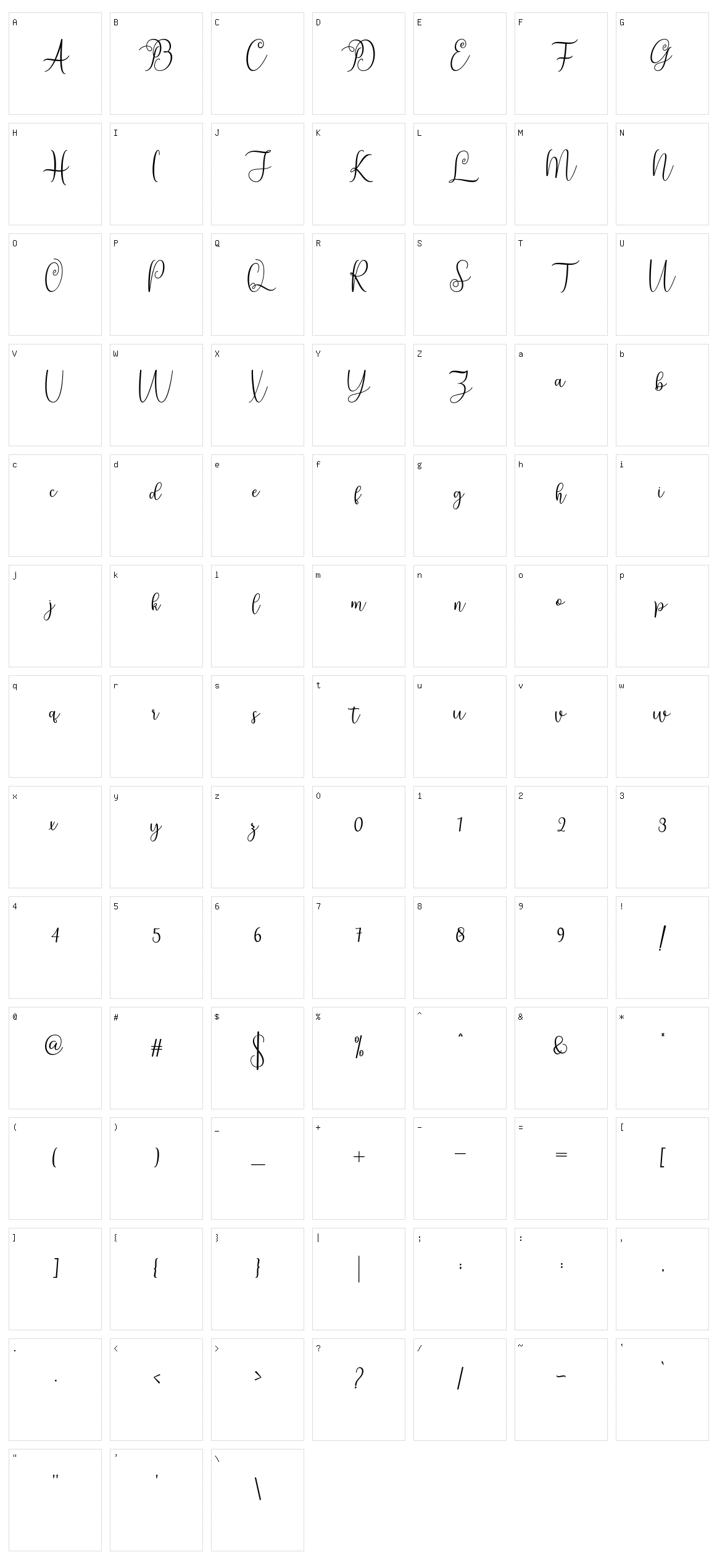 Ningsih Character Set