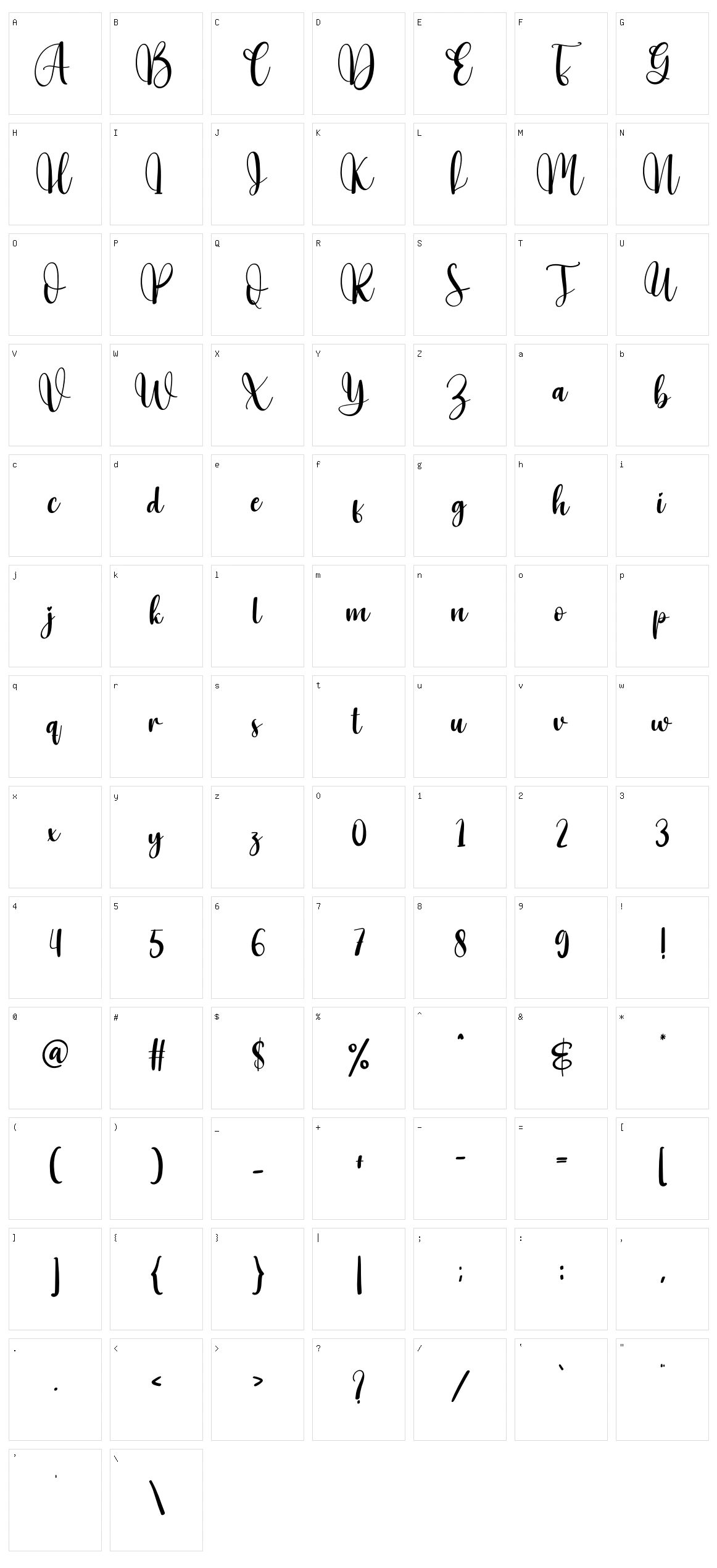 Number Character Set