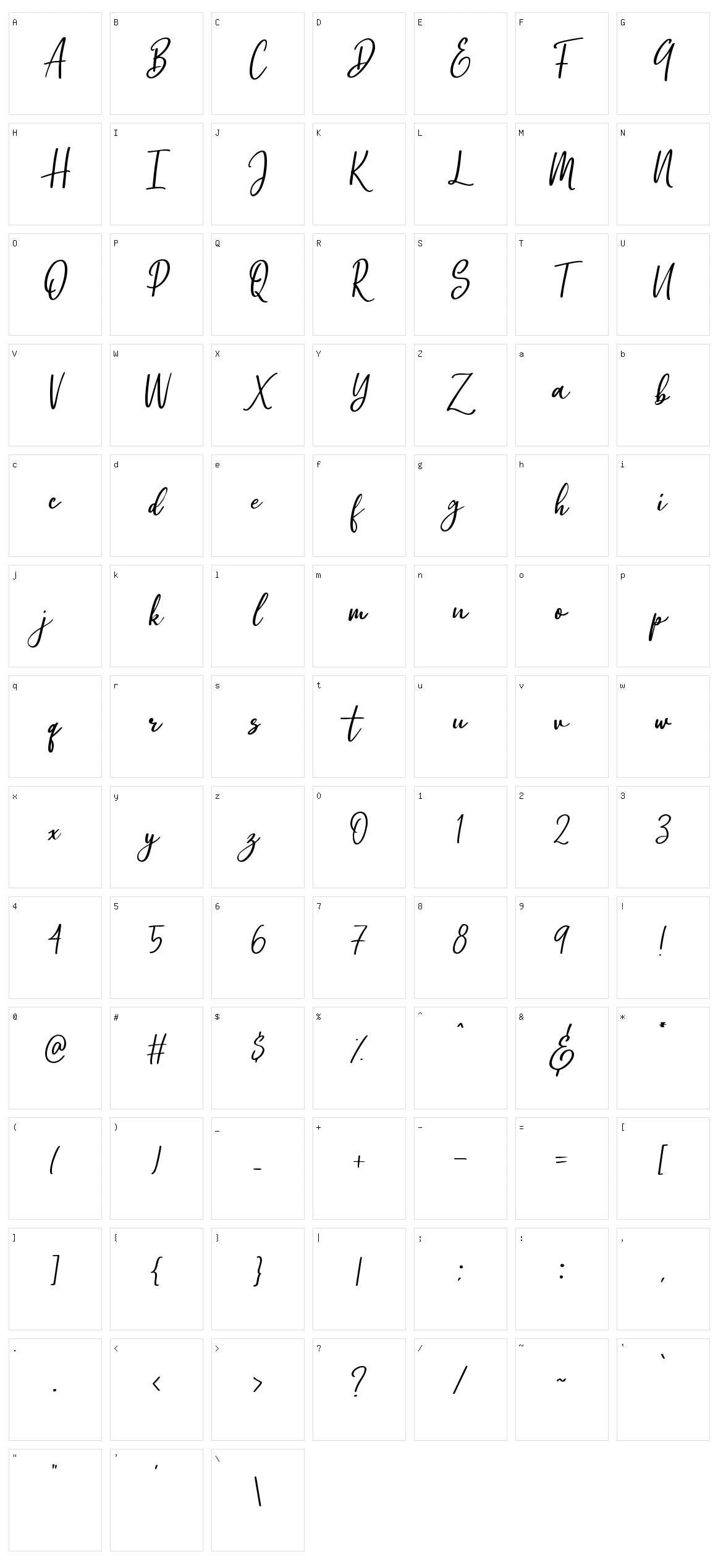 Omarta Character Set
