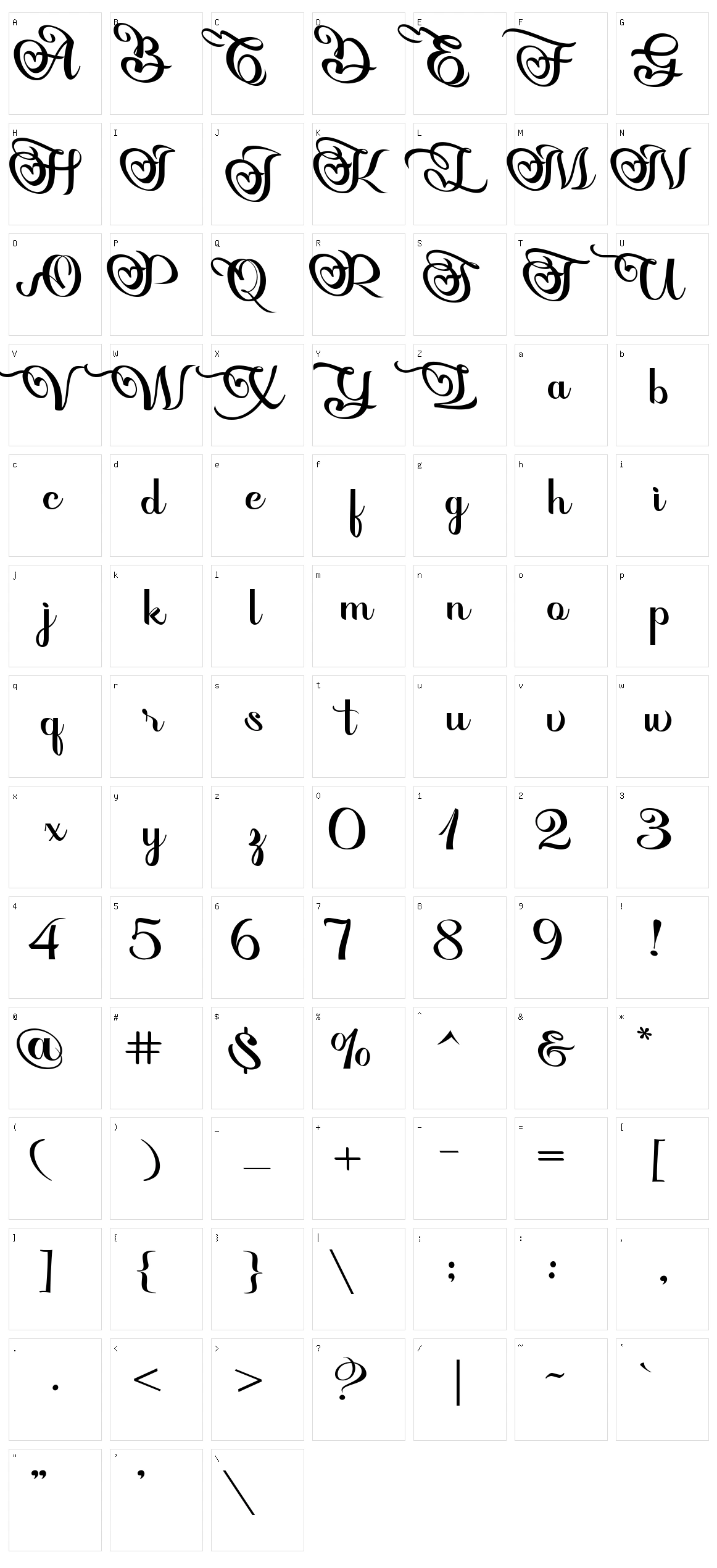 Onarie Character Set