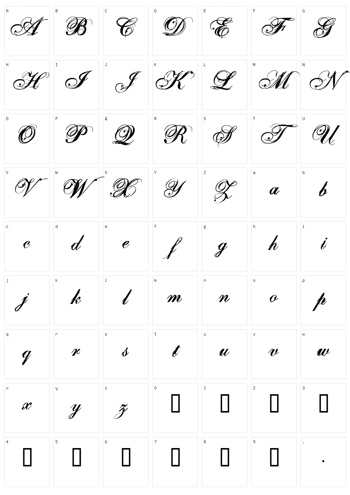 One Fell Swoop Character Set