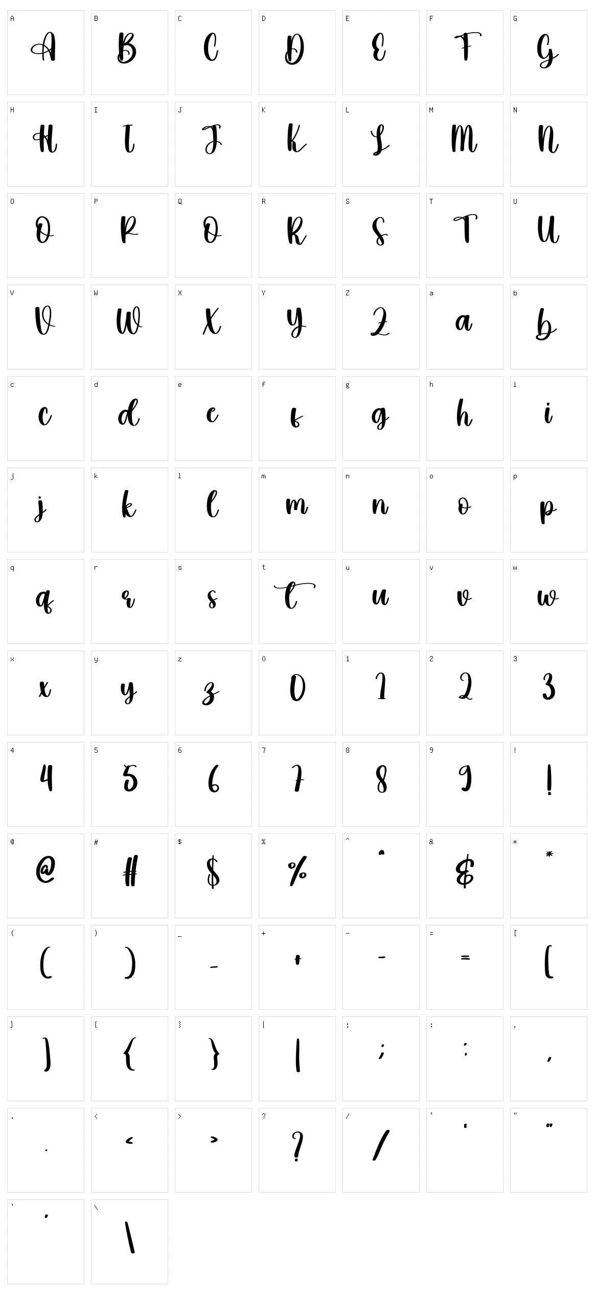 Onion Character Set
