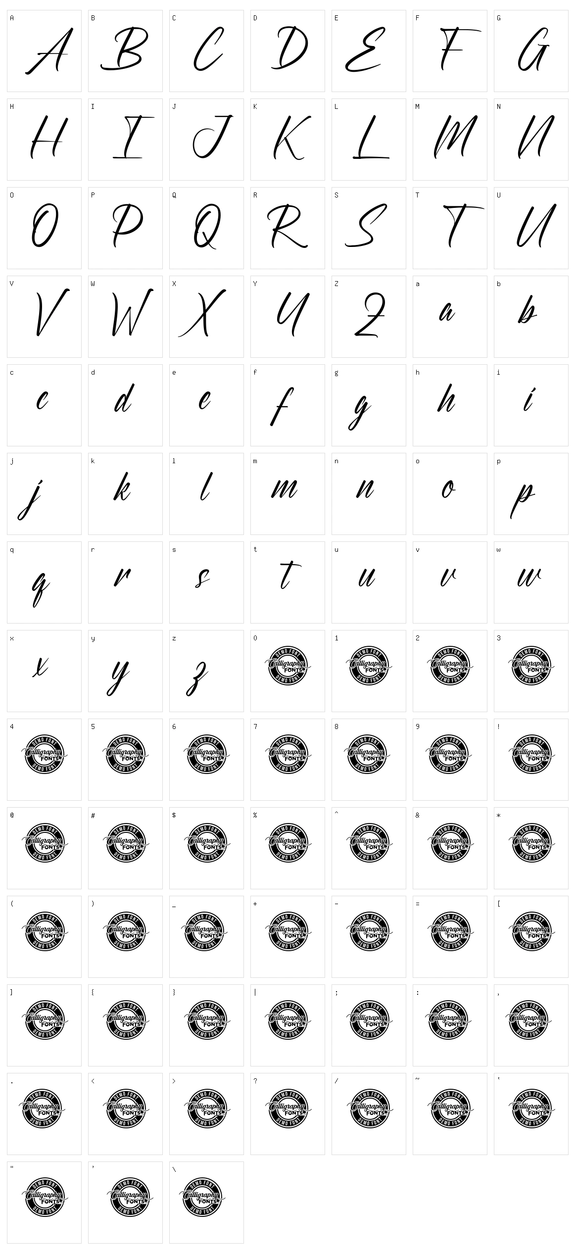 Opelika Character Set