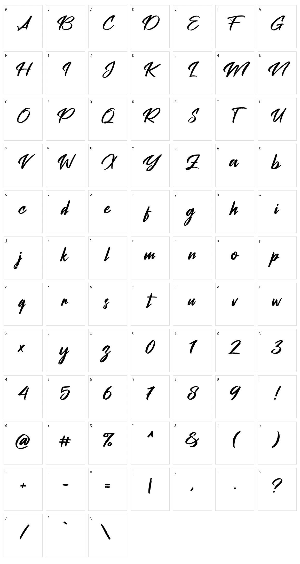 Peach Pen Character Set