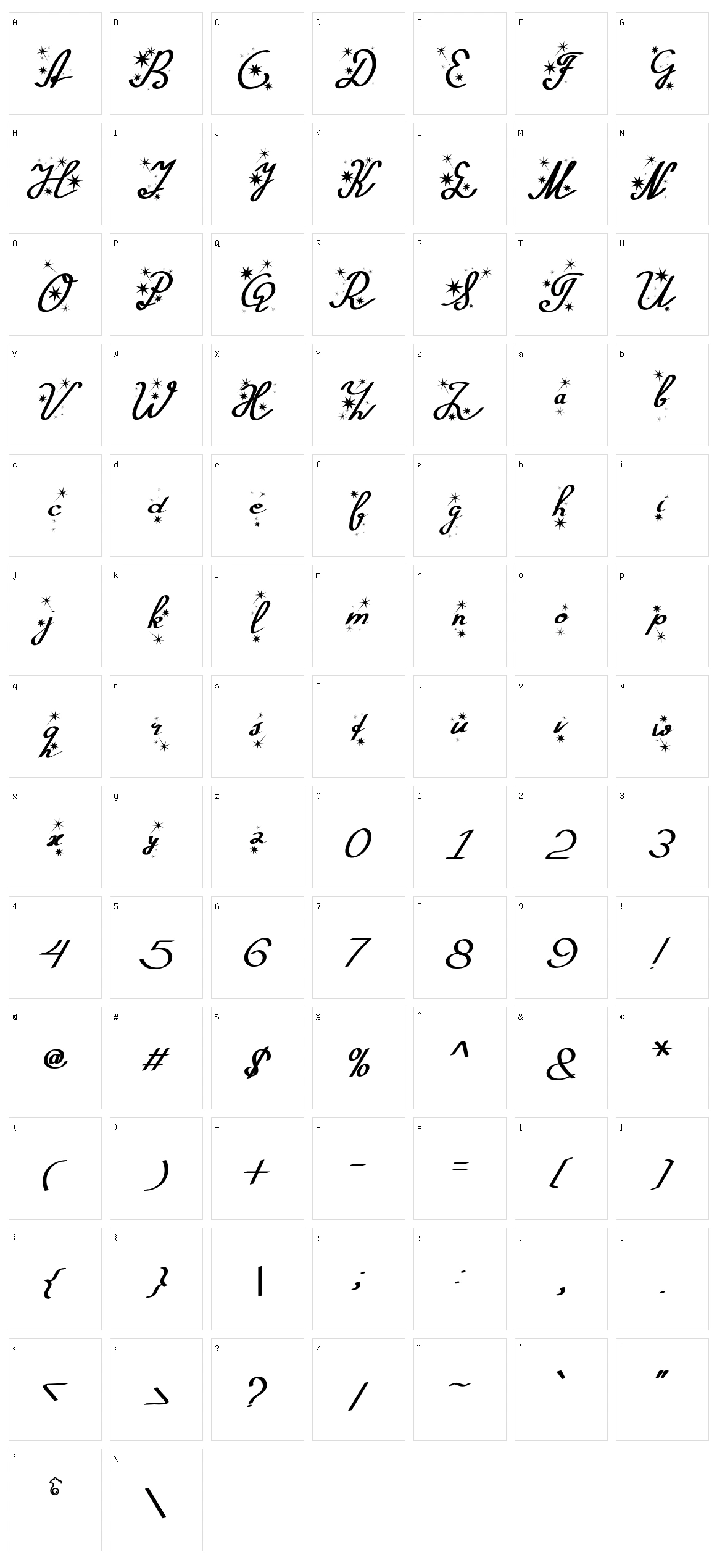 Silvester Character Set