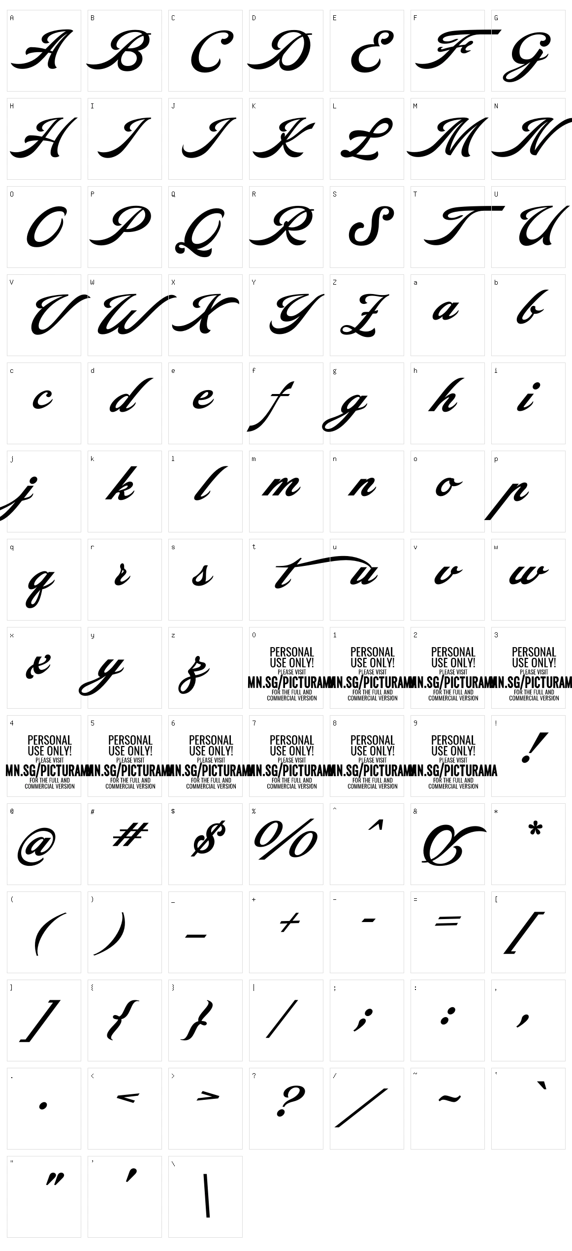 Picturama Founder Character Set