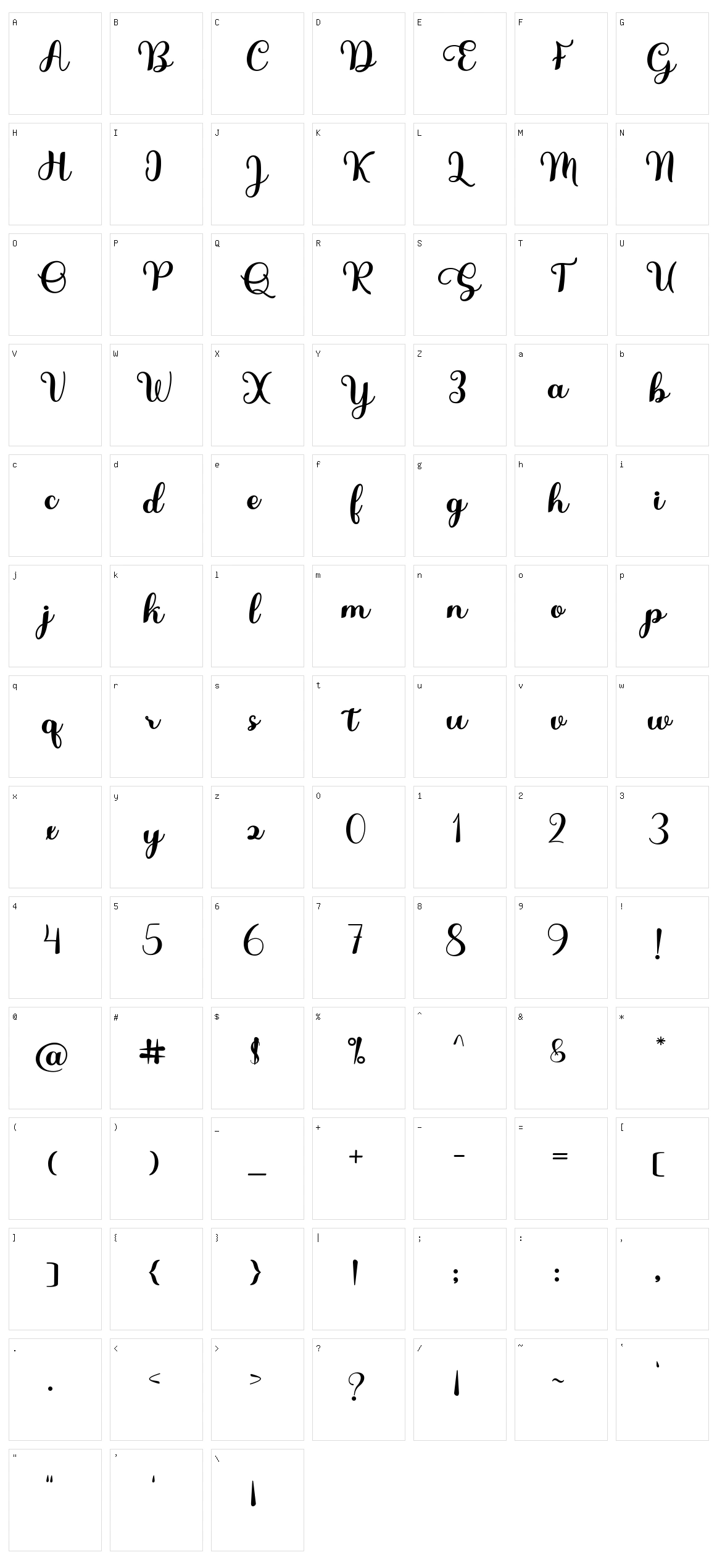 Pretty Sweet Character Set