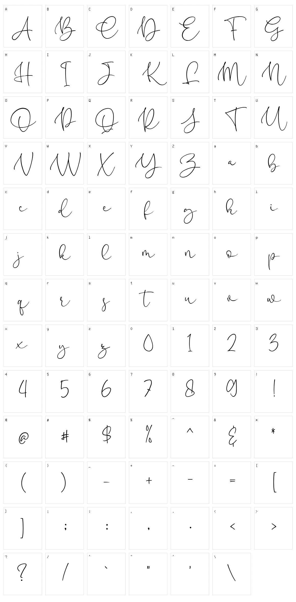 Pretty Yellow Character Set