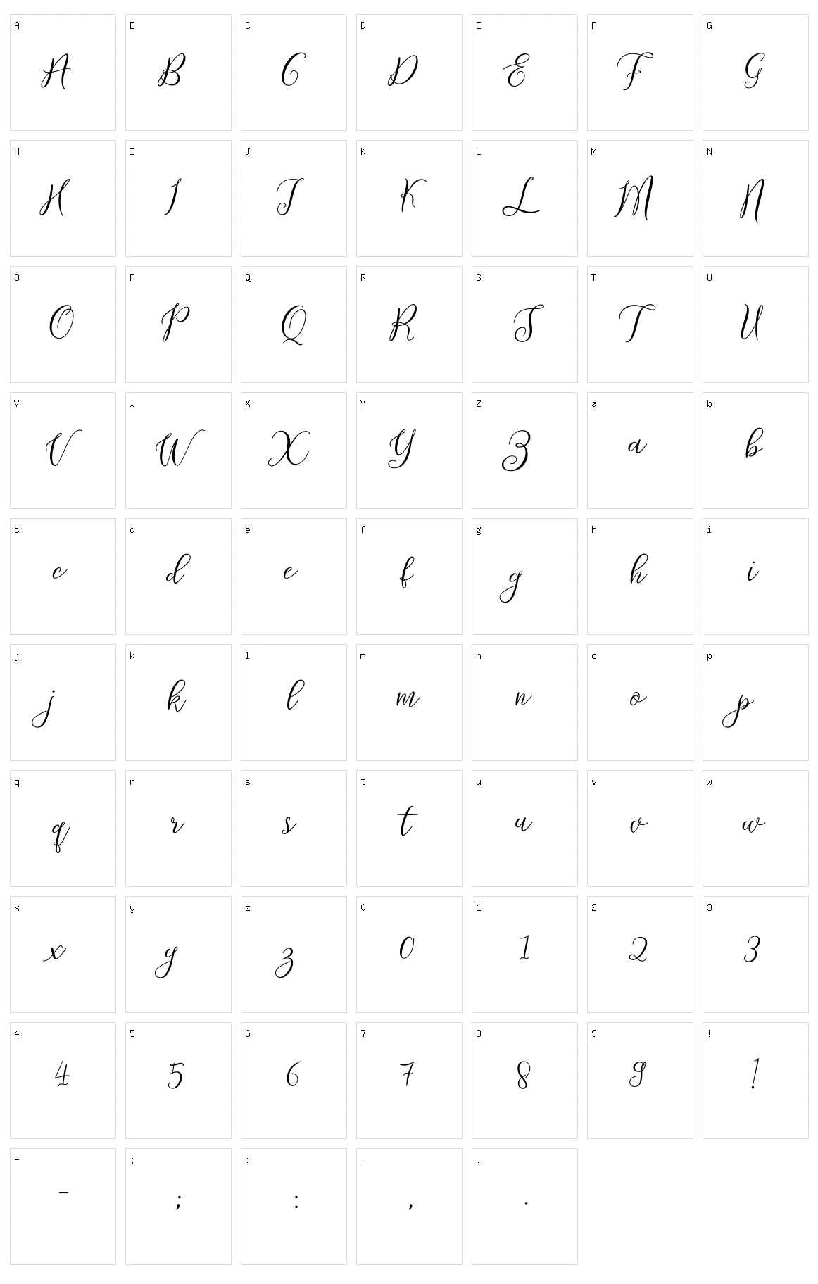 Prologue Script Lite Character Set
