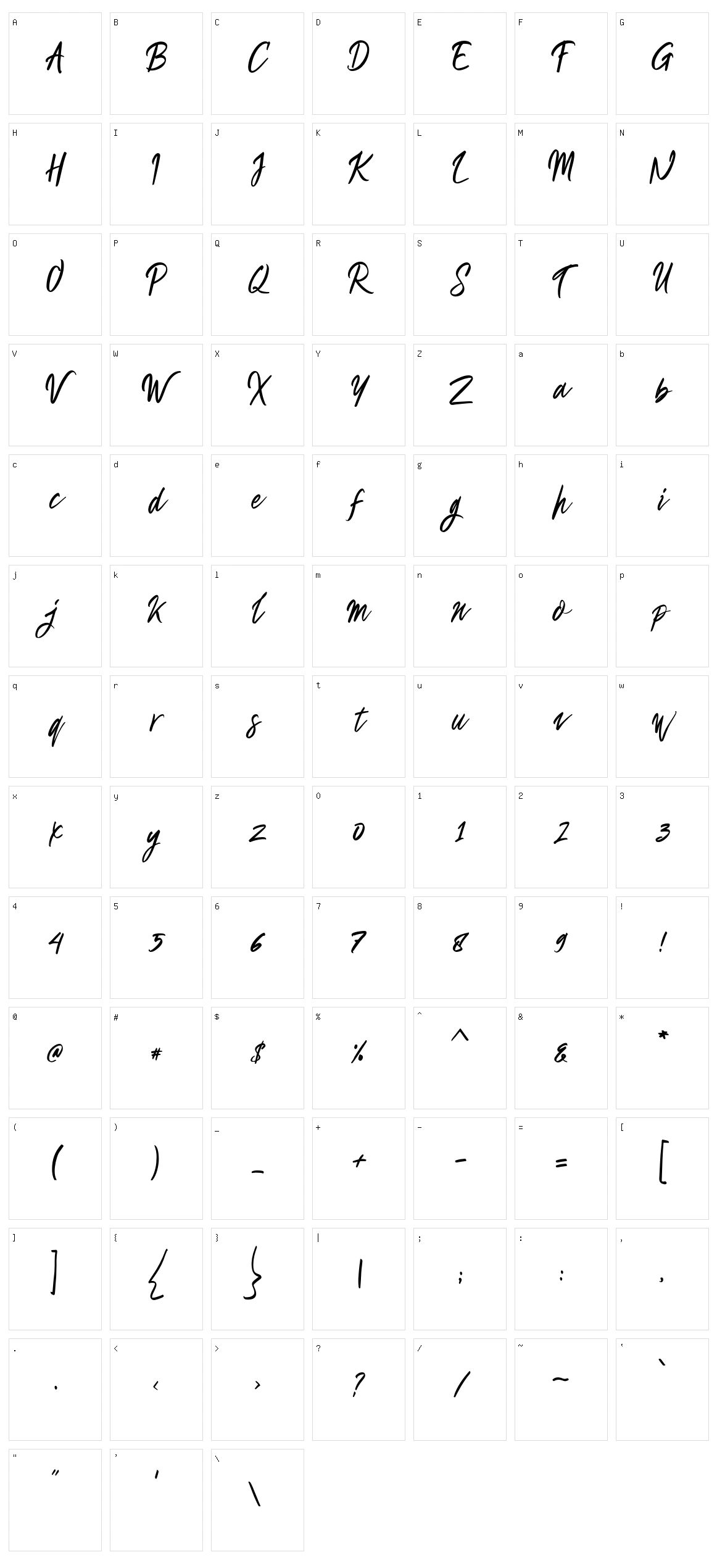 Quentsa Character Set