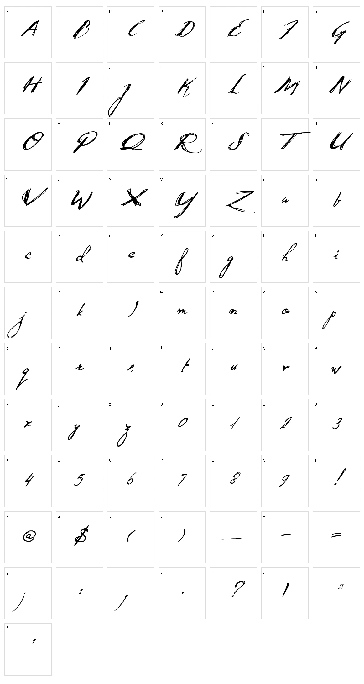 Quid Pro Quo Character Set