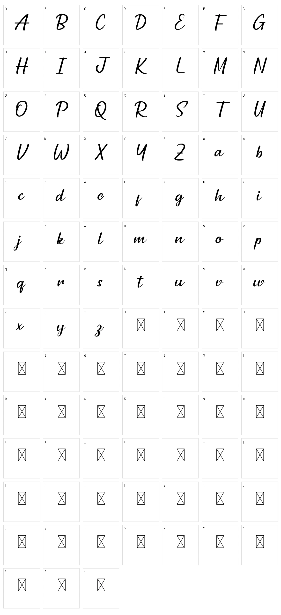 Quillbacks Character Set