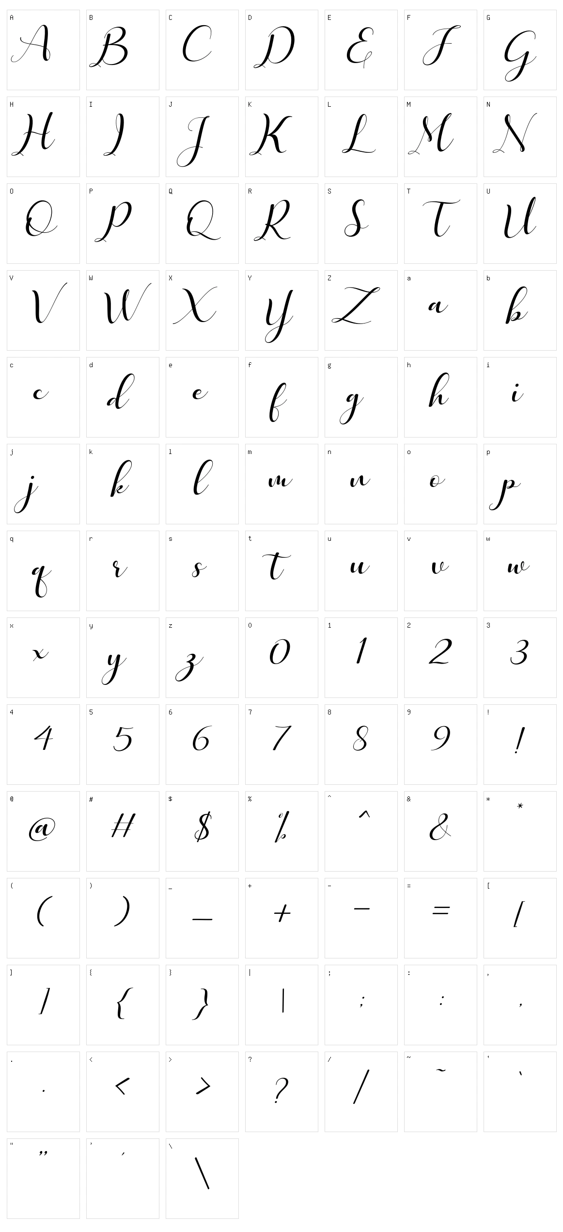 Quintella Character Set