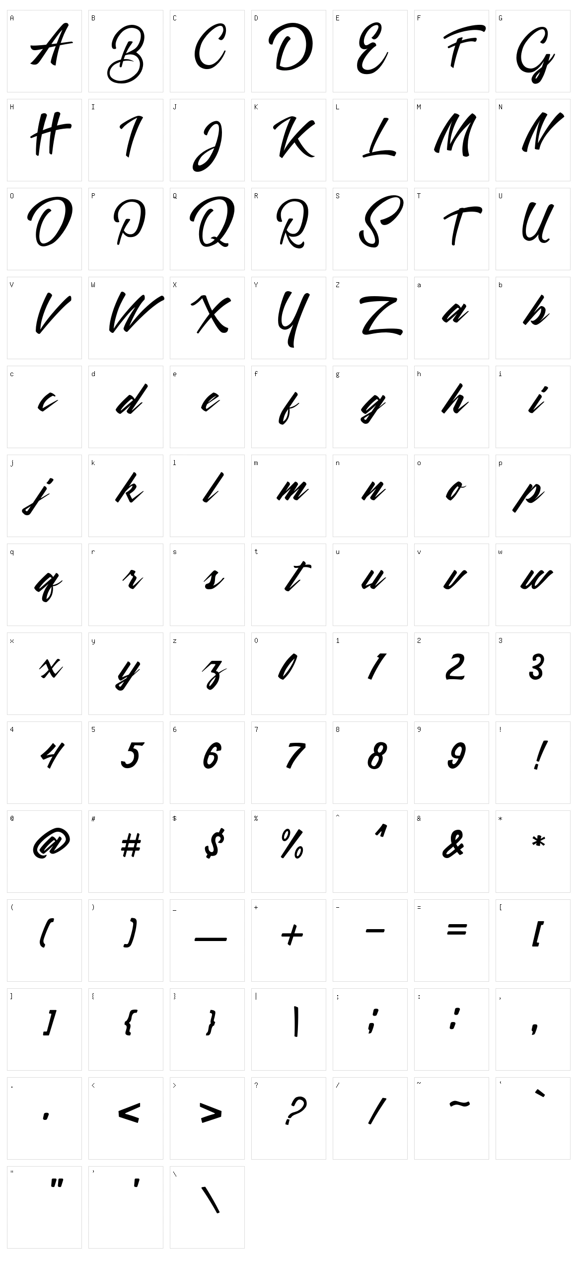Quitman Character Set