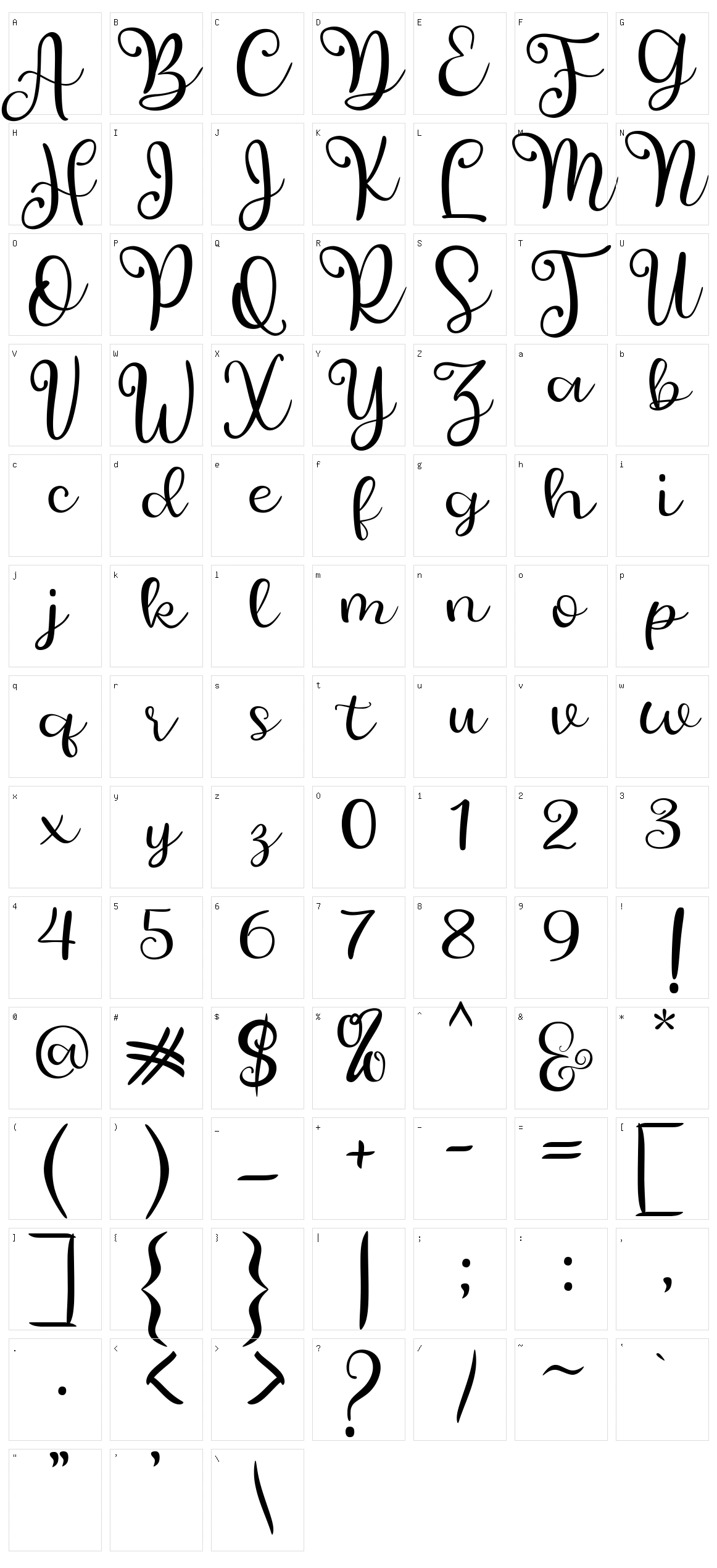 Quotesy Character Set