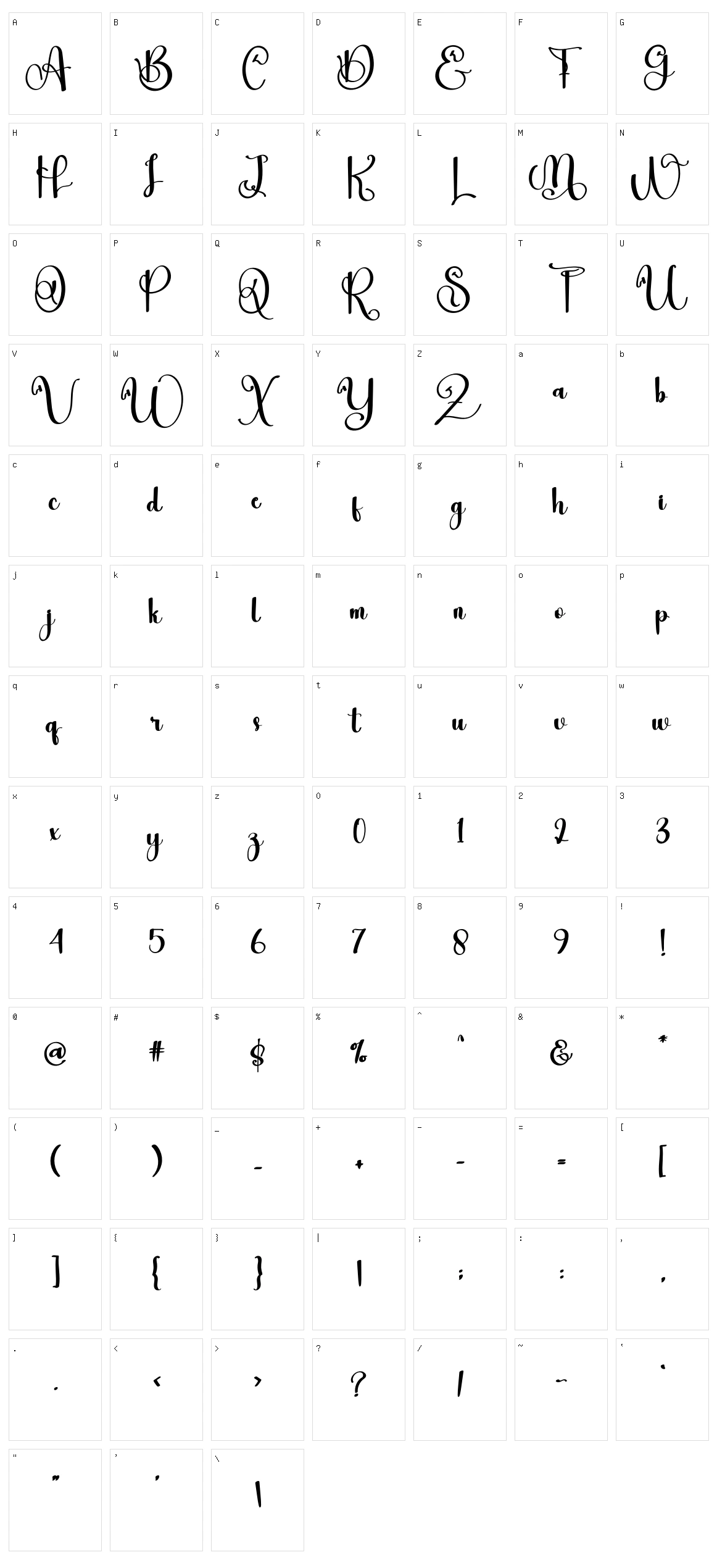 Rabbit Character Set