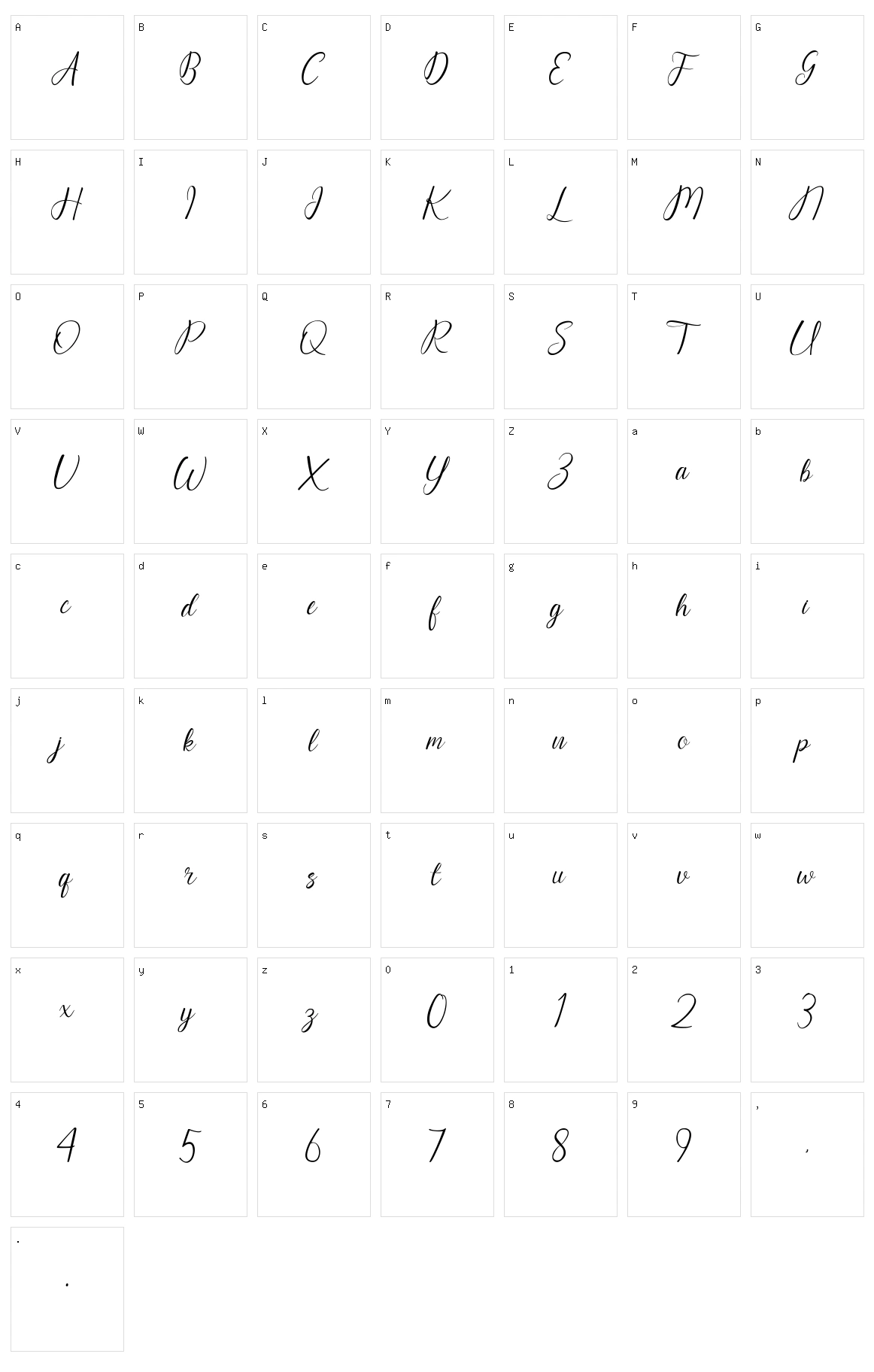 Raellisca Character Set