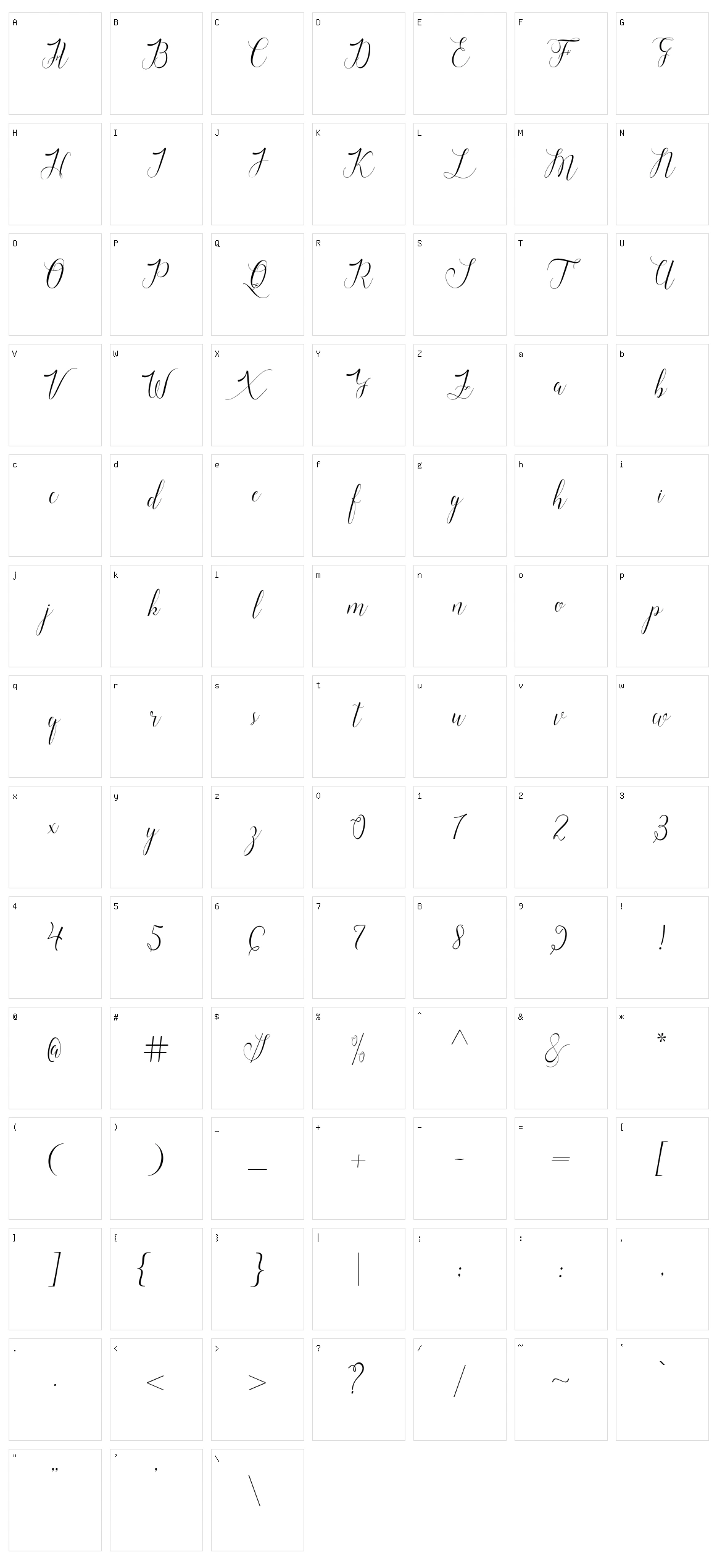 Raffiator Character Set