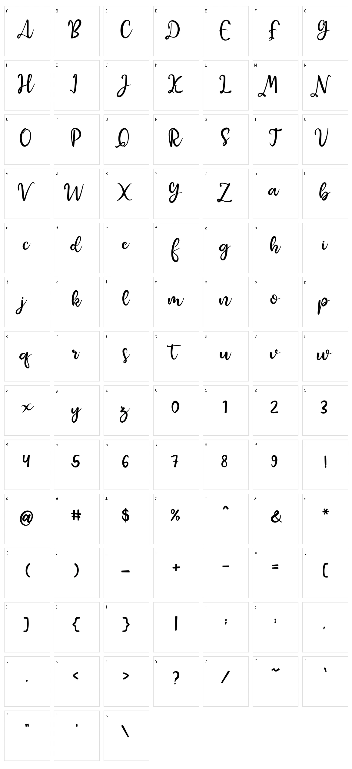 Raquen Character Set
