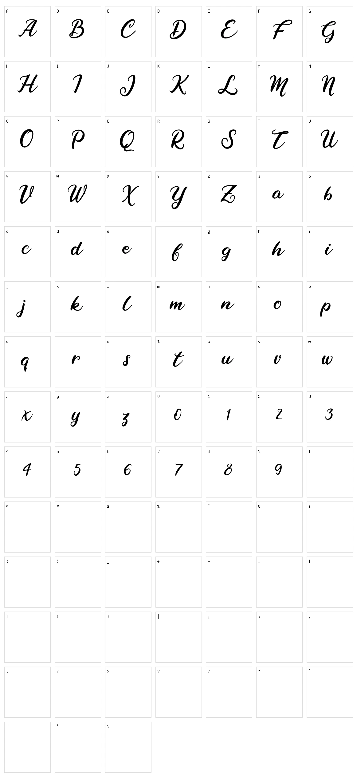 Raybent Mango Character Set