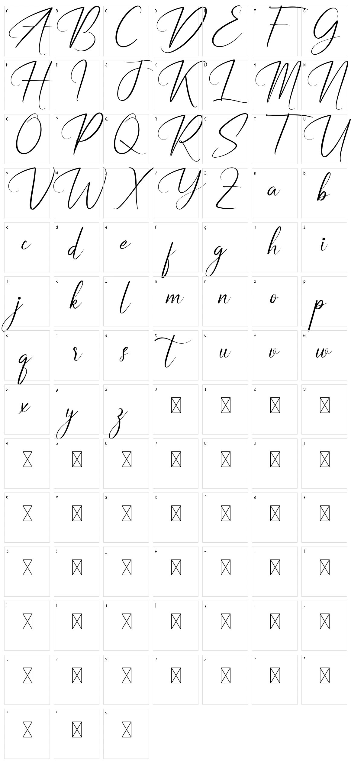 Rellative Character Set